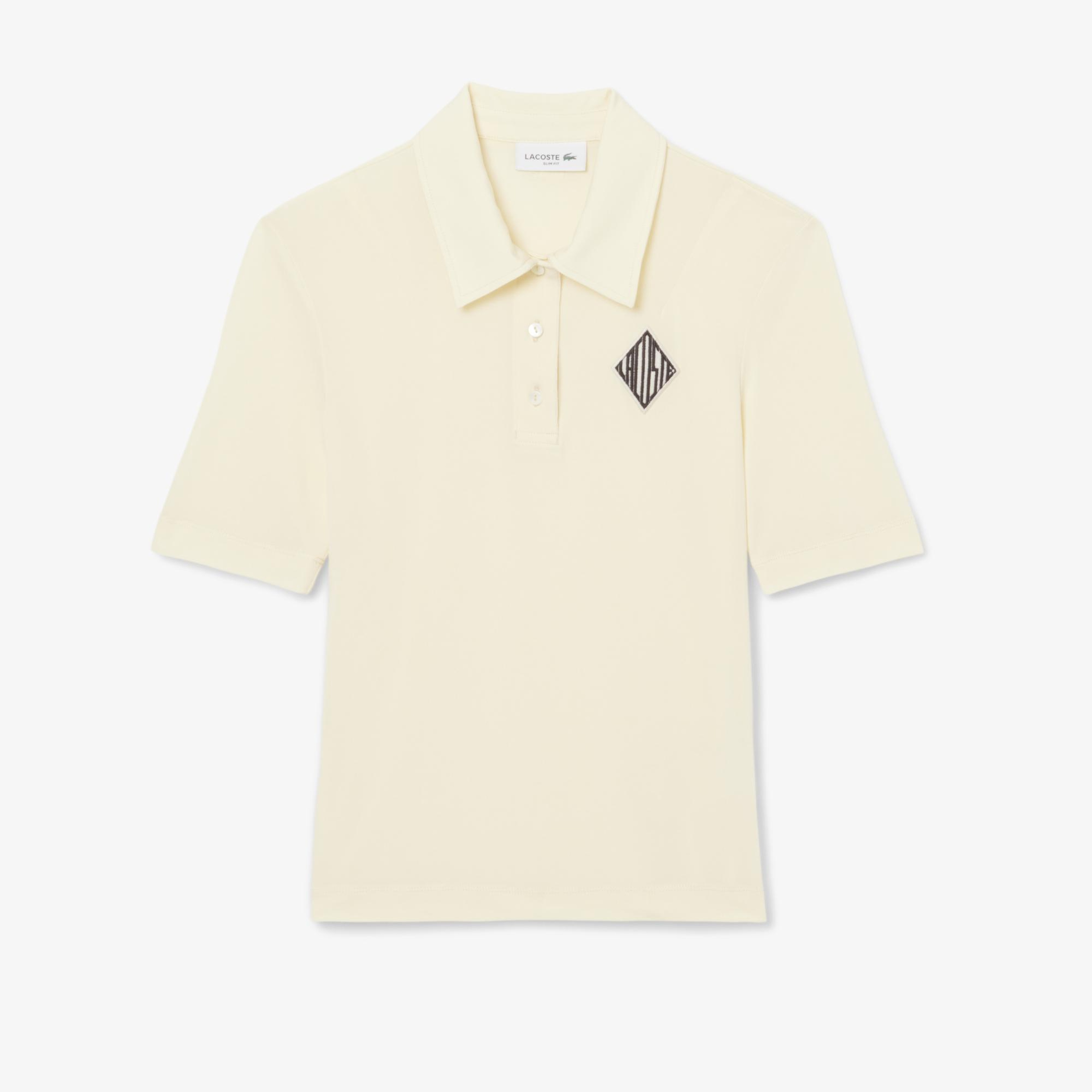Kadın Slim Fit Sarı Polo