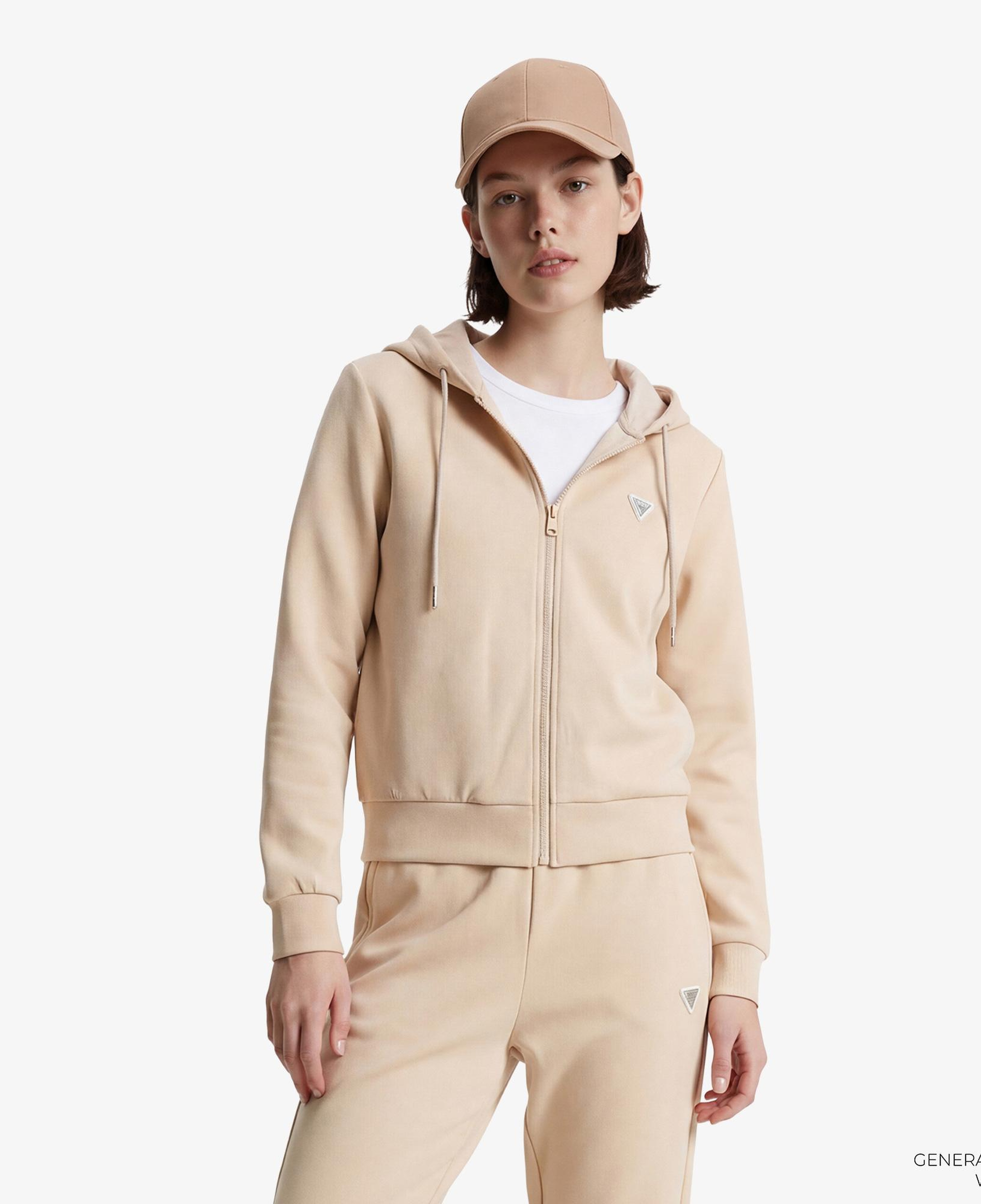 Guess Olympe Aktif Modal Karışımlı Scuba Kadın Kahverengi Hoodie