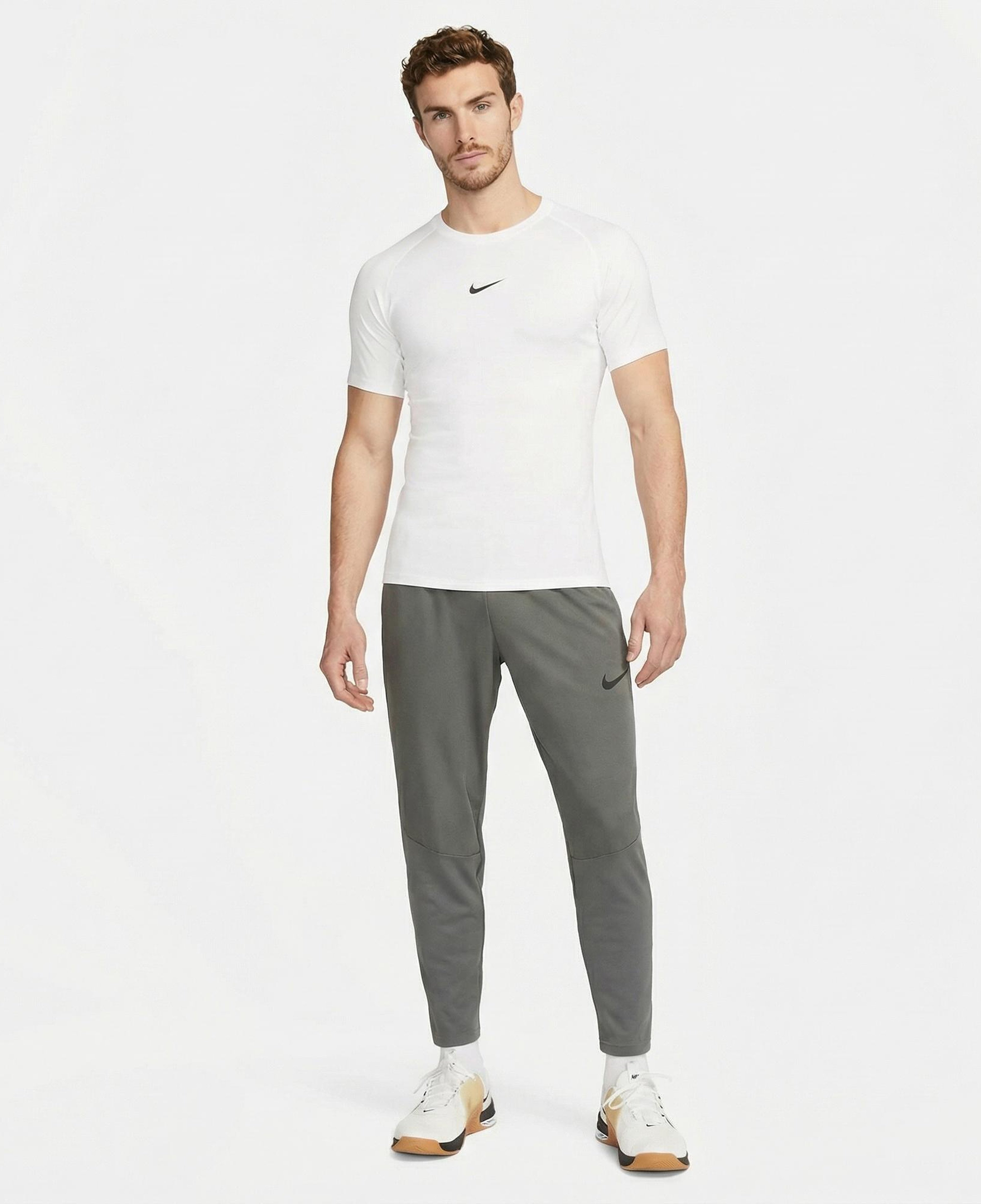Nike Pro Dri-Fit Erkek Beyaz T-Shirt