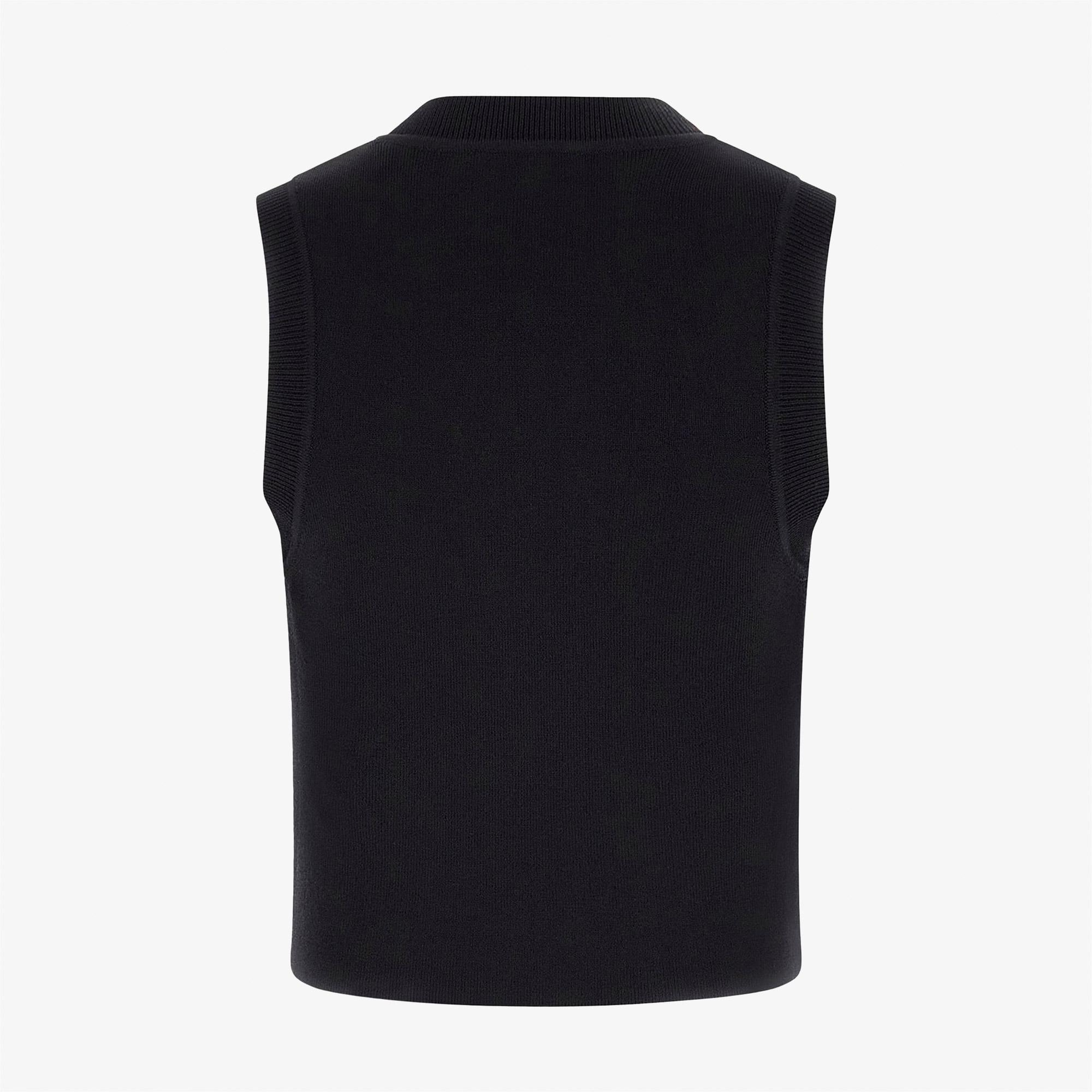 Guess Kadın Siyah Kolsuz Crop Top