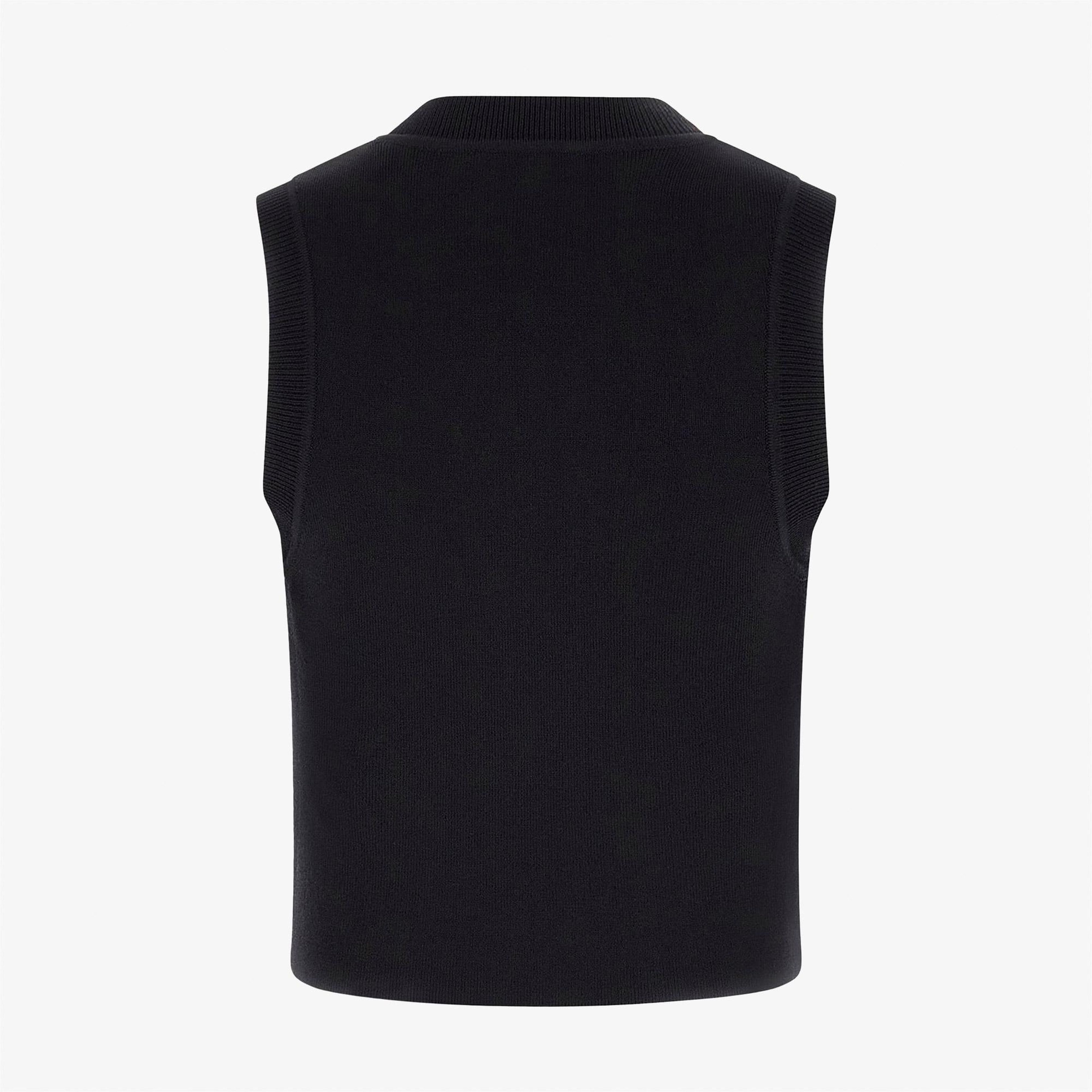 Guess Kadın Siyah Kolsuz Crop Top