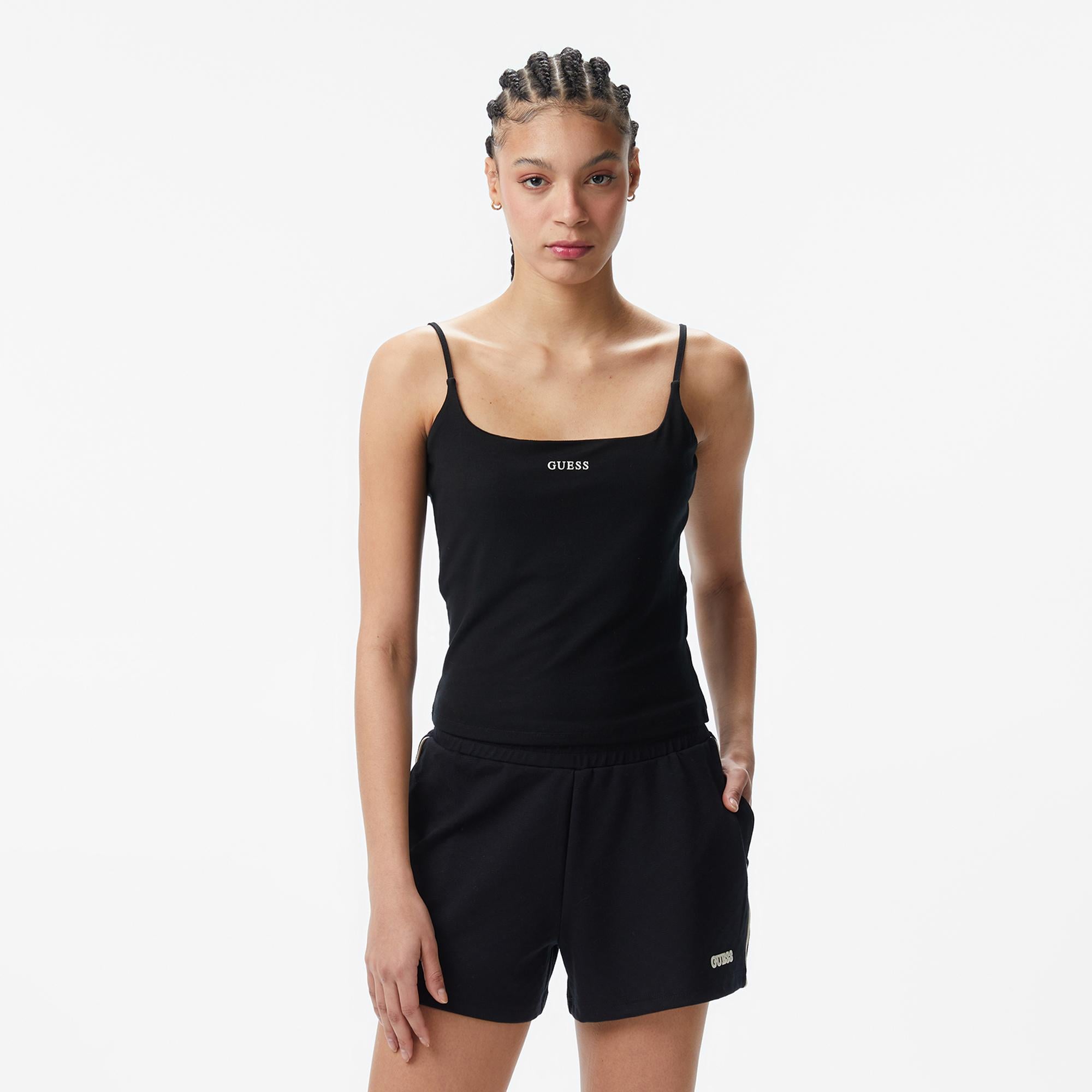 Guess Jasmine Aktif Kadın Siyah Crop