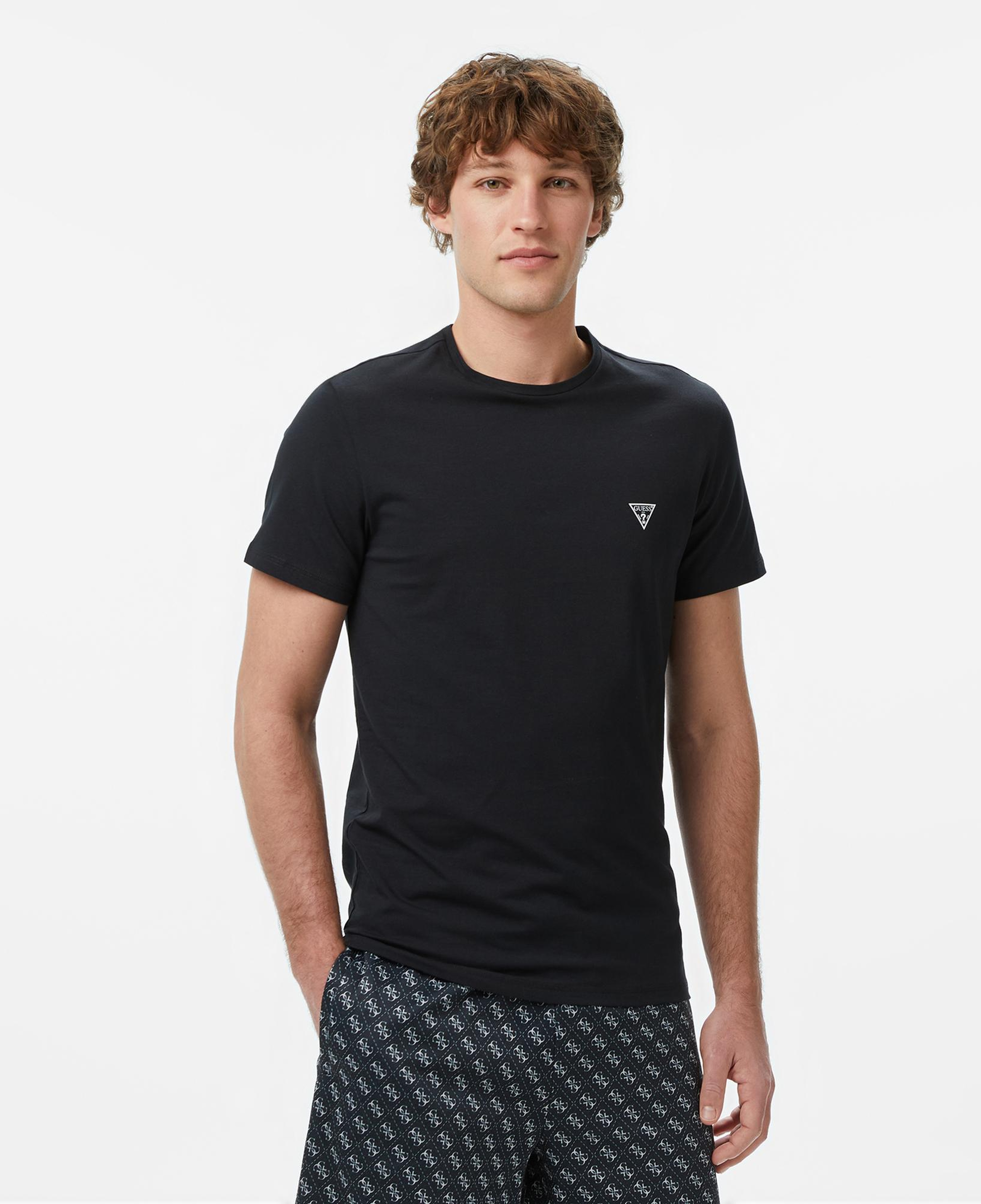 Guess Caleb Erkek Siyah 2'Li T-Shirt