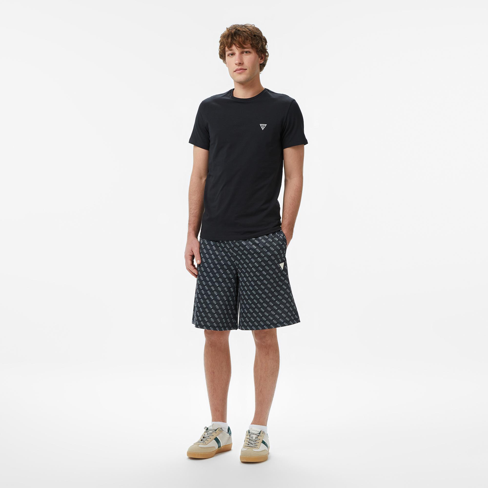 Guess Caleb Erkek Siyah 2'Li T-Shirt