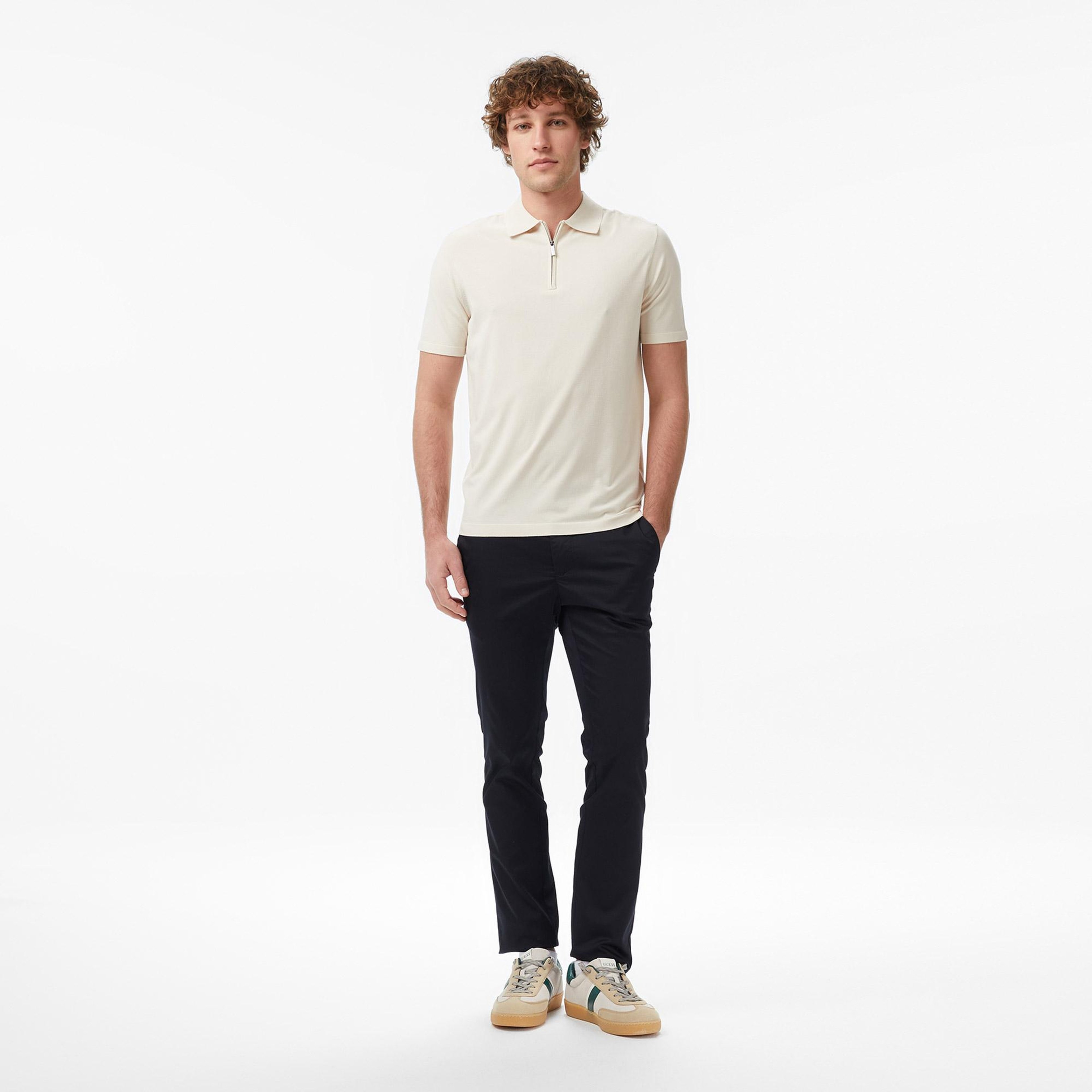 Guess Kadir Erkek Krem Polo