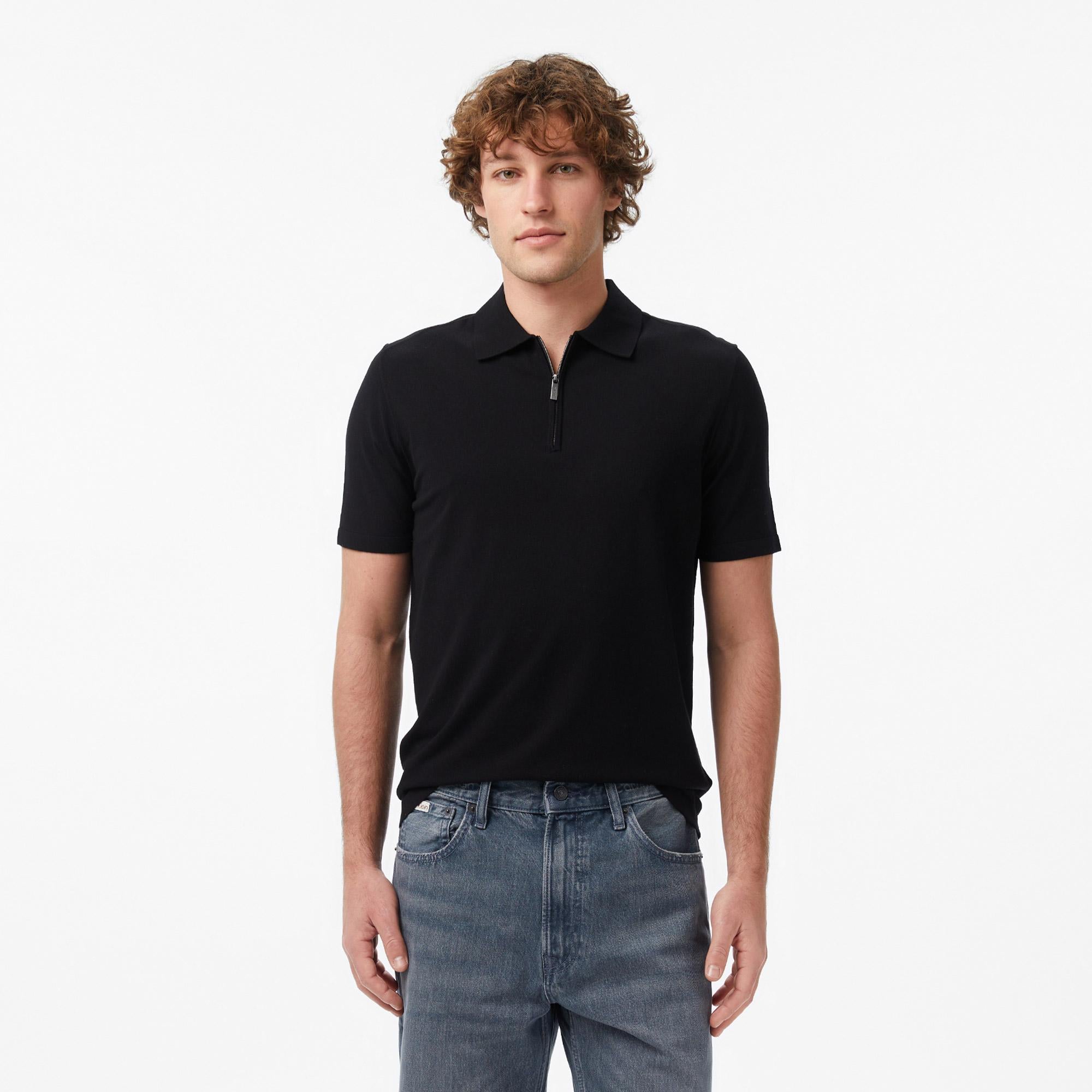 Guess Kadir Erkek Siyah Polo