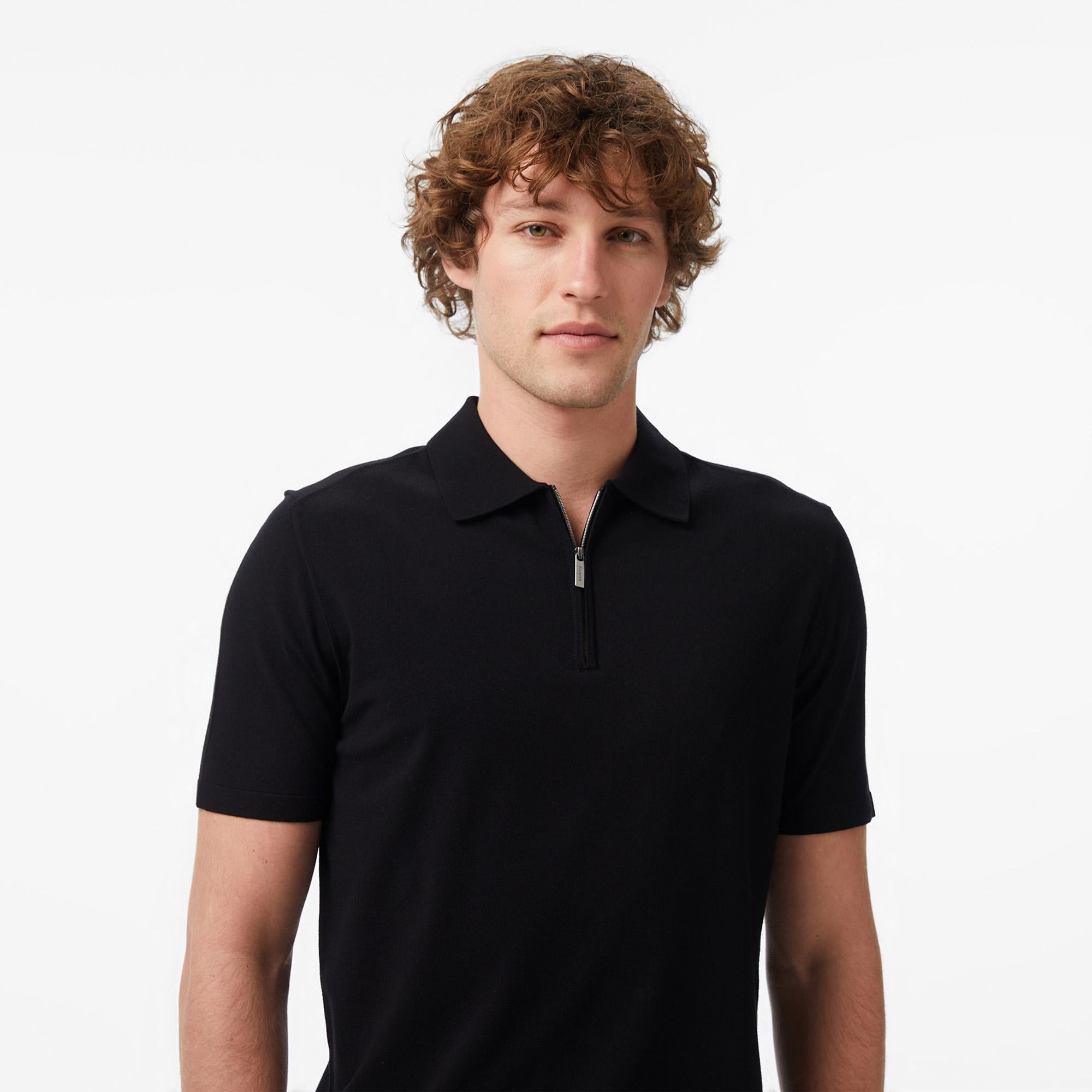 Guess Kadir Erkek Siyah Polo