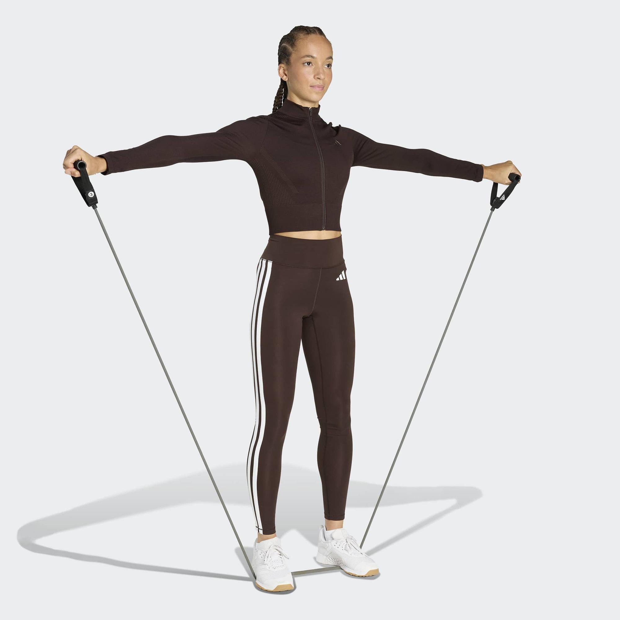 adidas Workout Essentials Kadın Kahverengi Eşofman Üstü