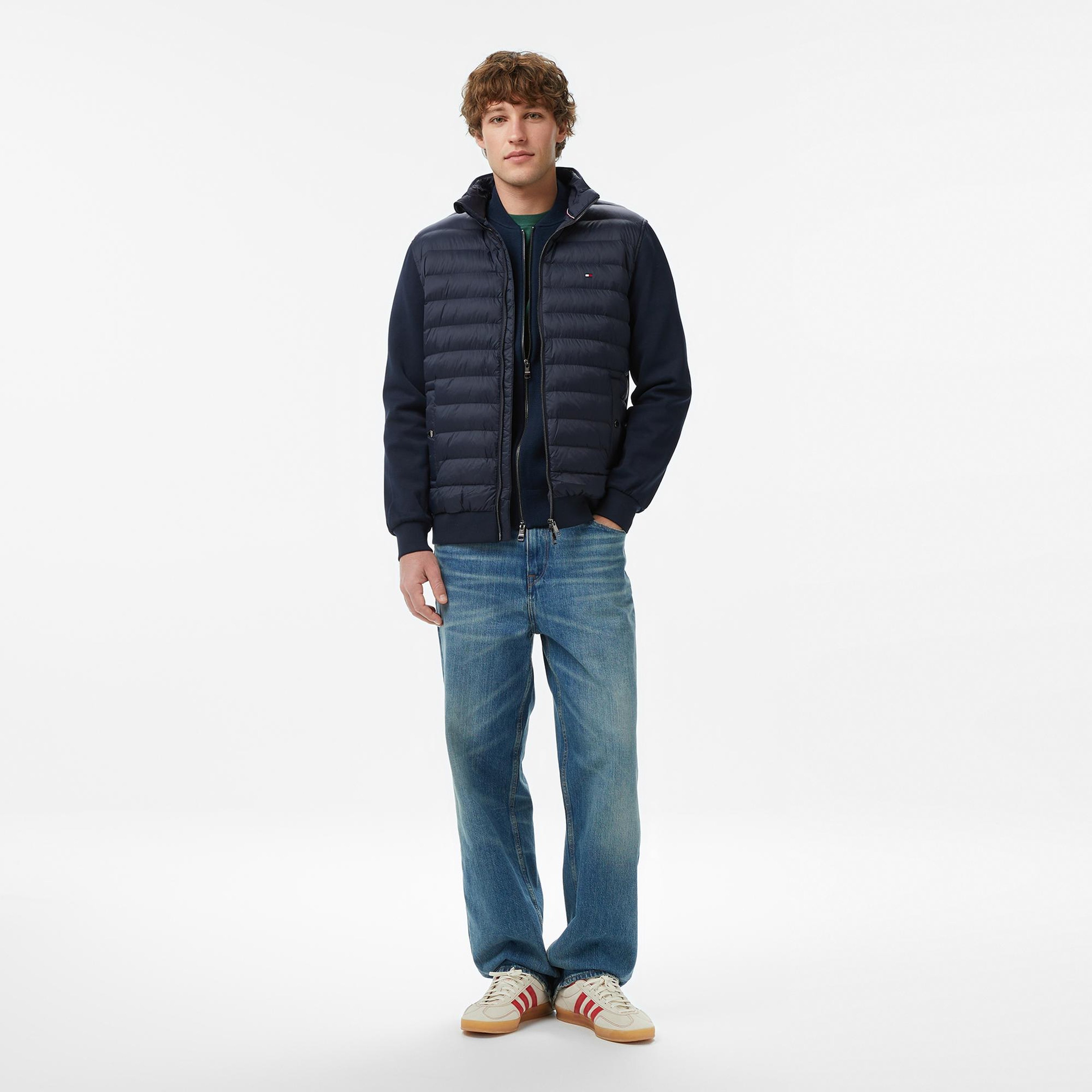 Tommy Hilfiger Mixed Media Erkek Lacivert Ceket