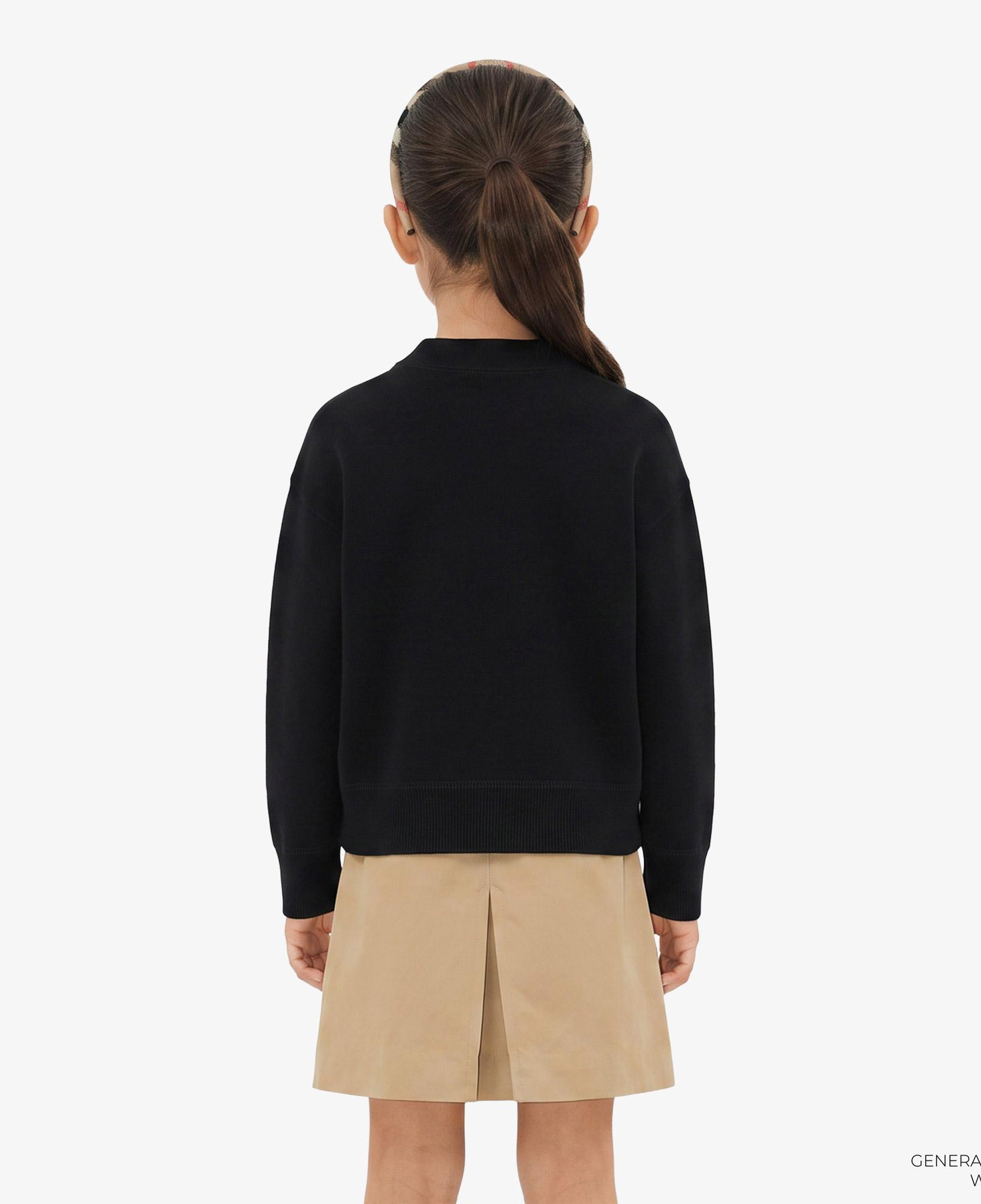 Burberry Romie Label Wool Cardigan Çocuk Siyah Hırka