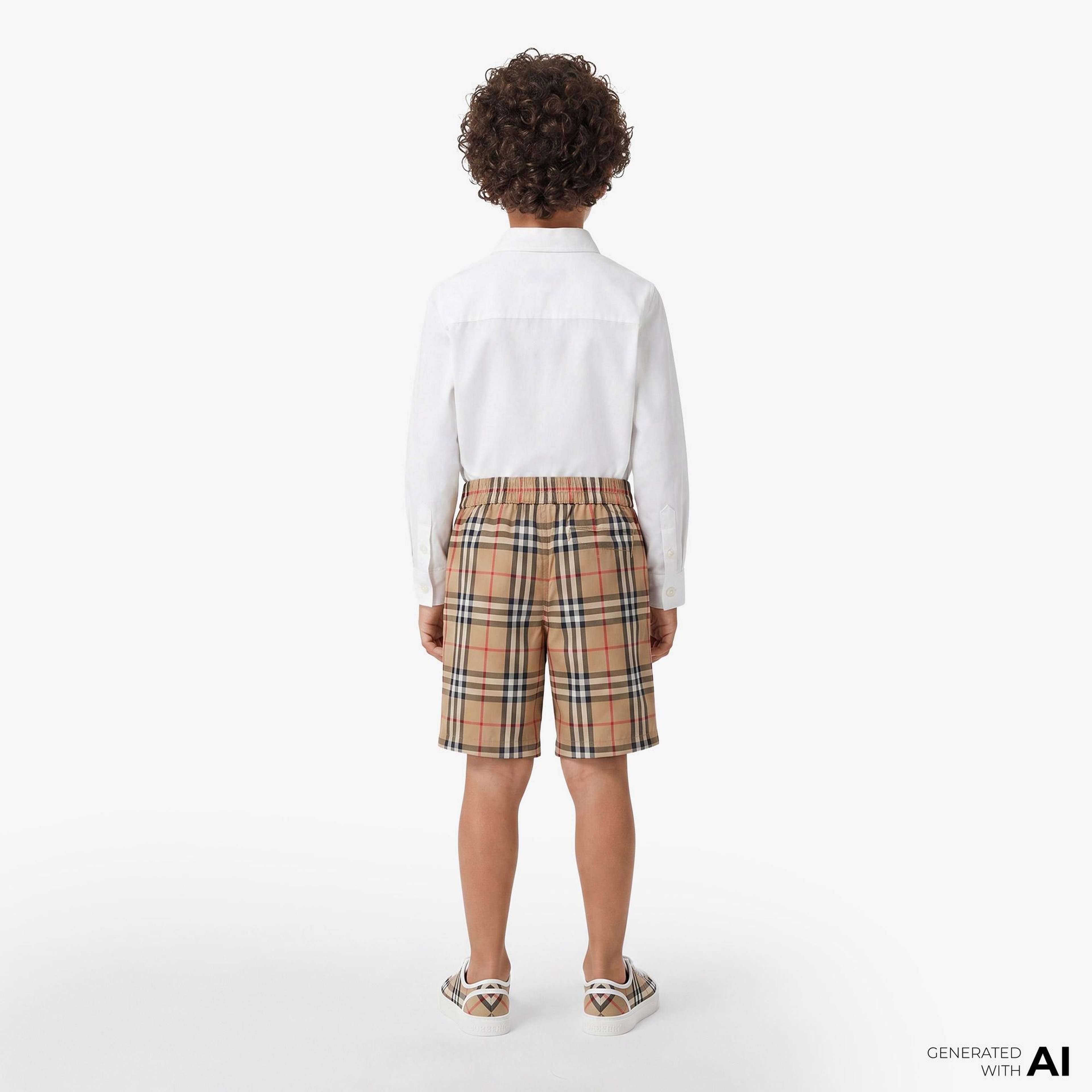 Burberry Check Pamuk Çocuk Bej Şort