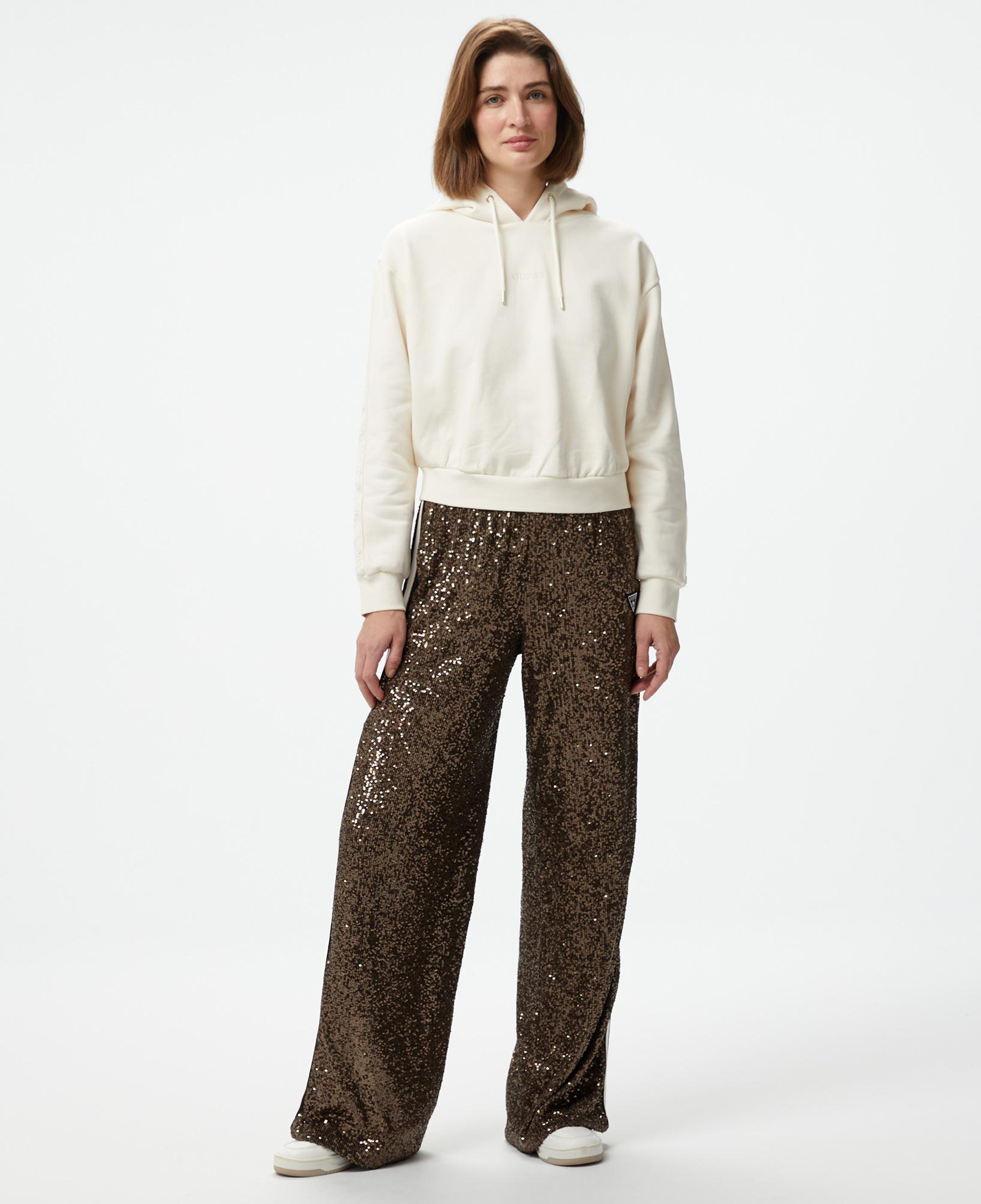 Guess Mini Sequins Straight Full Kadın Yeşil Eşofman Altı