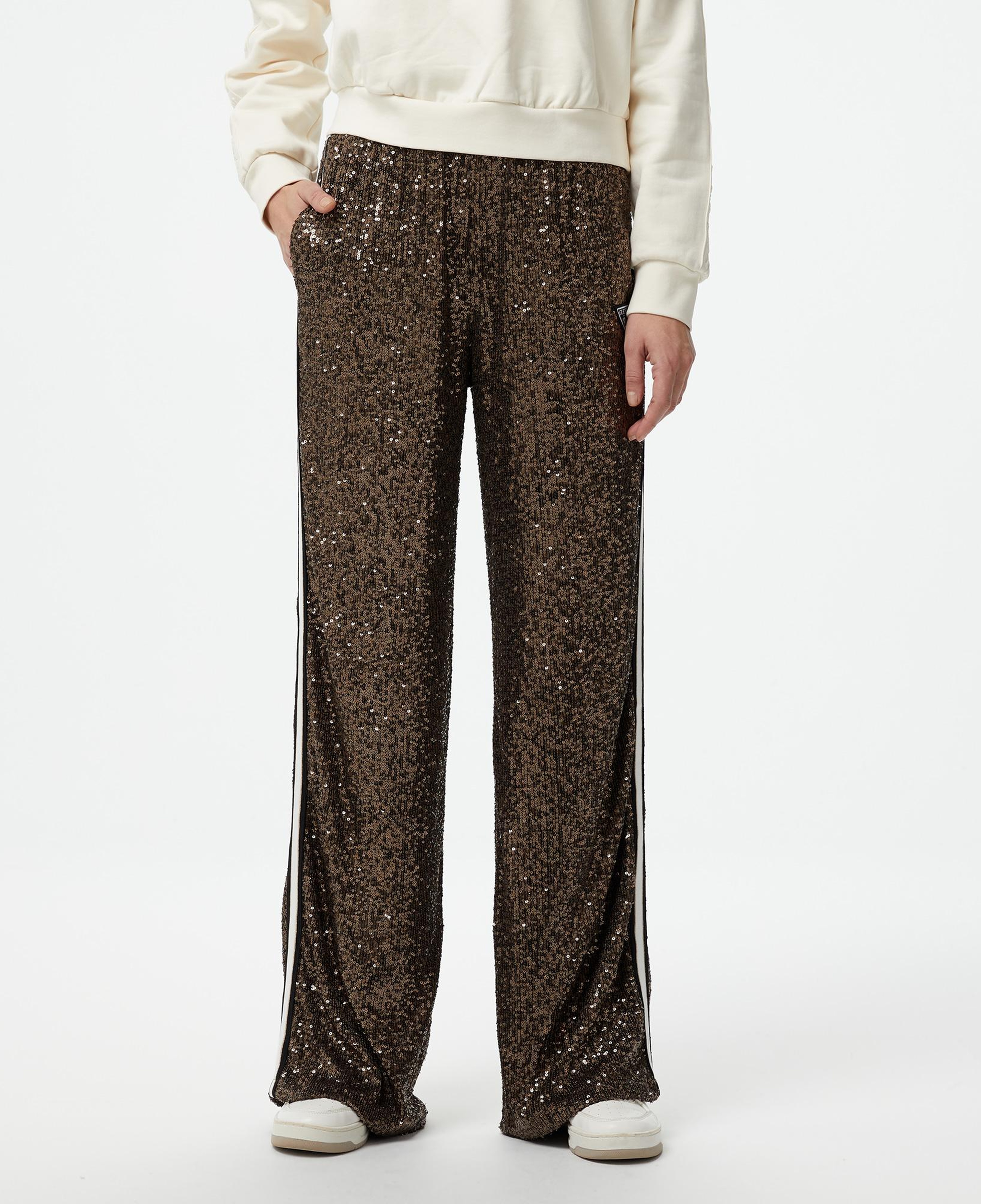 Guess Mini Sequins Straight Full Kadın Yeşil Eşofman Altı