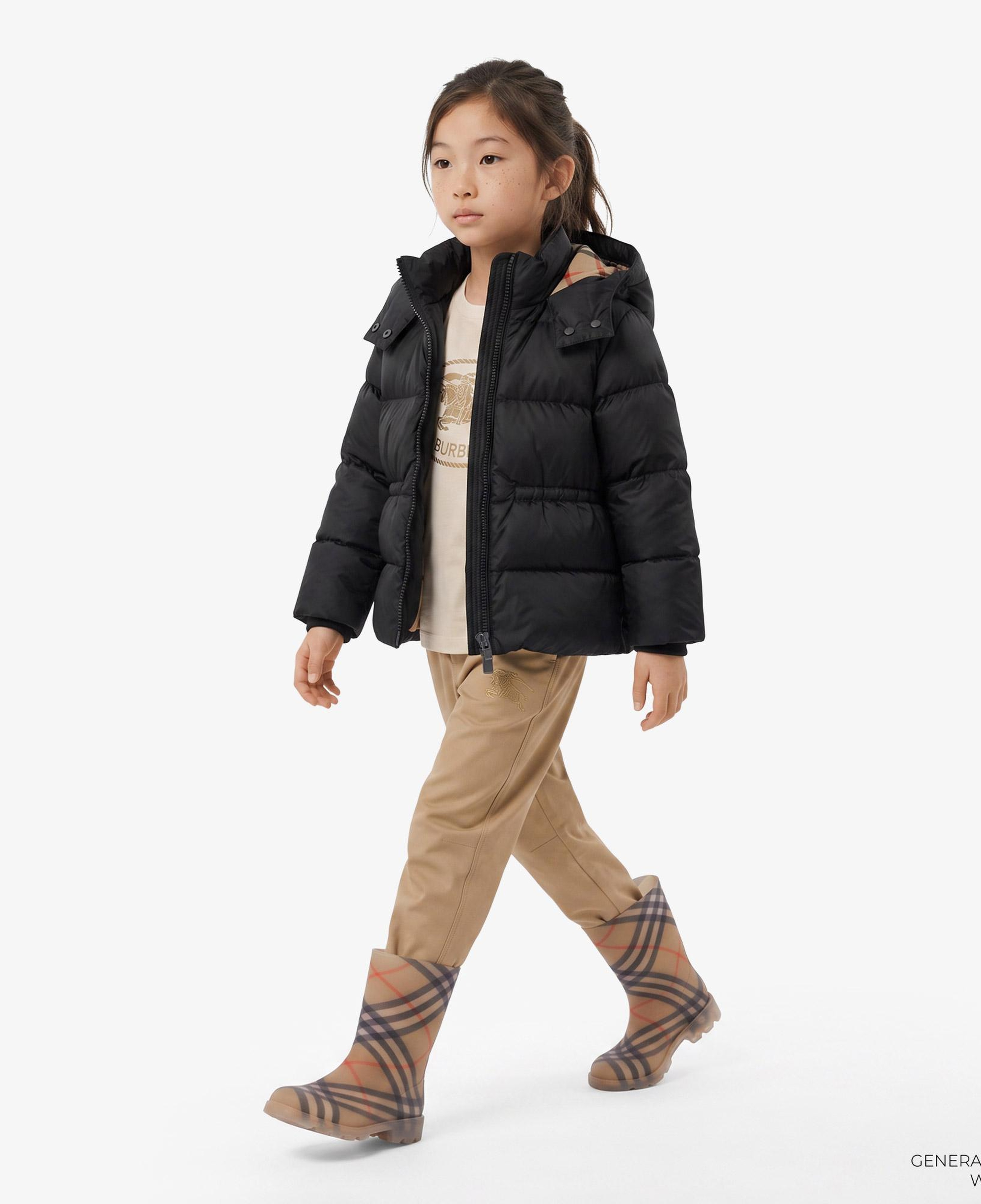 Burberry Agnes Nylon Puffer Çocuk Siyah Mont