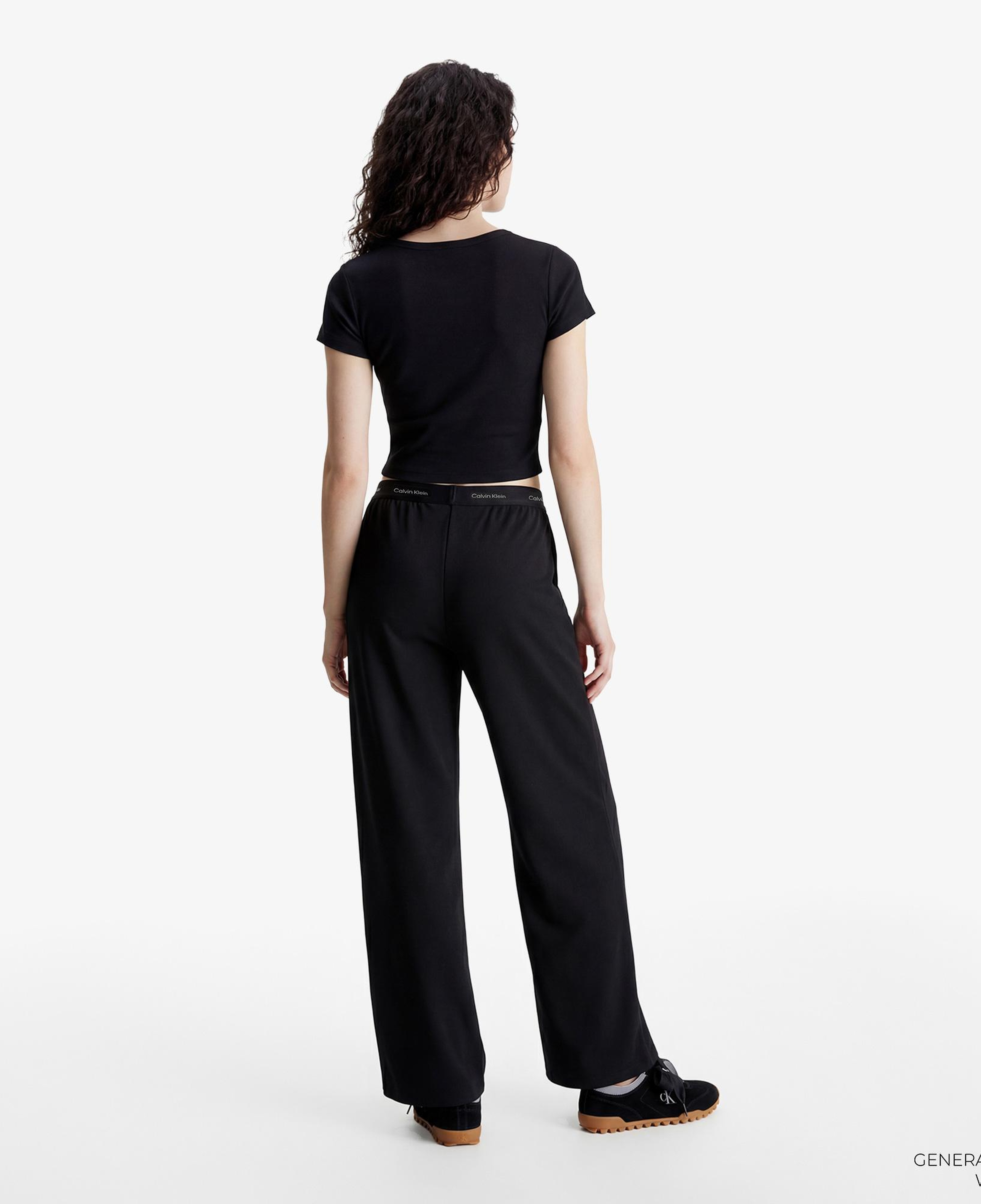 Calvin Klein Ponte Logo Kadın Siyah Eşofman Altı