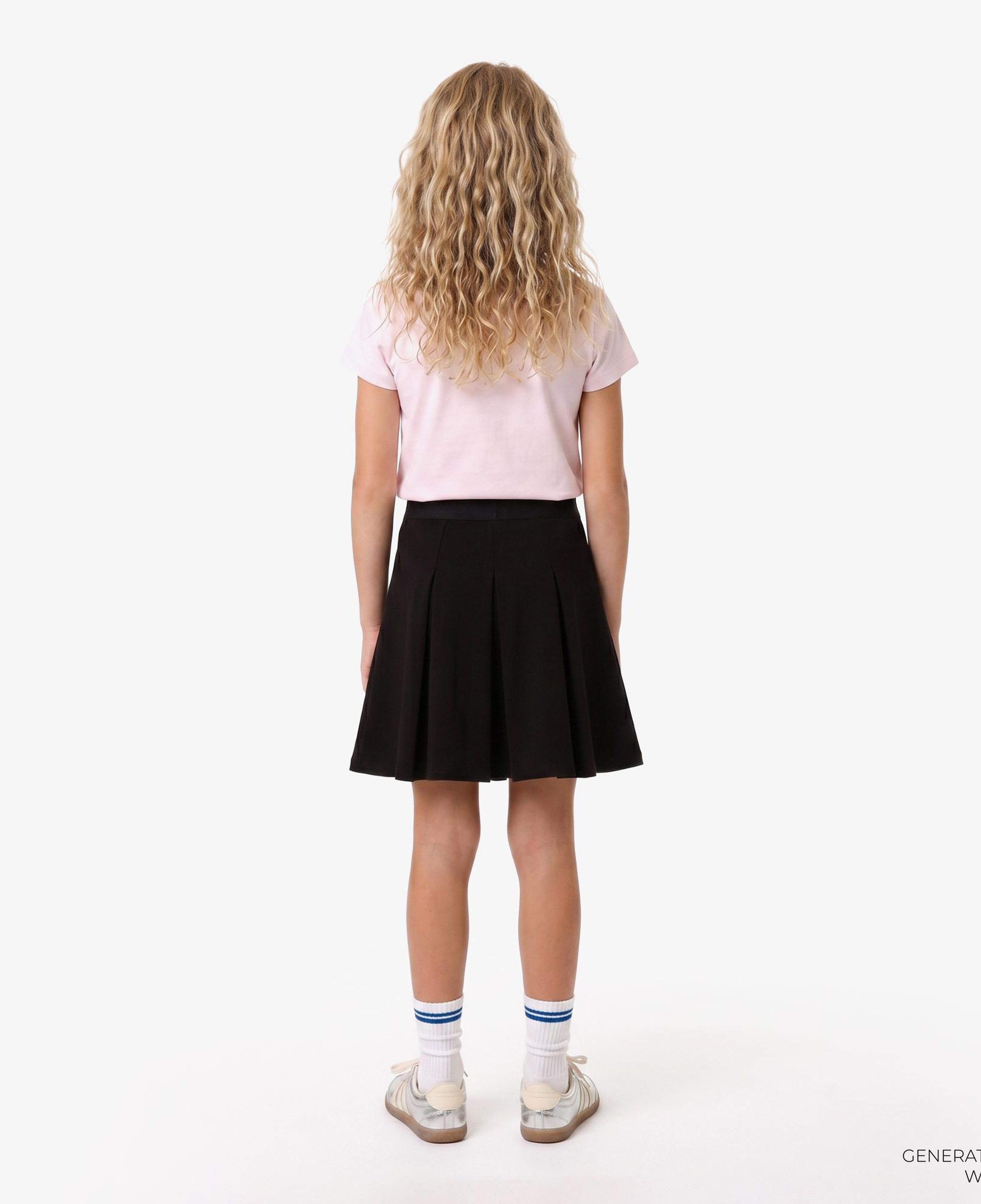 Calvin Klein Logo Tape Pleated Punto Çocuk Siyah Etek