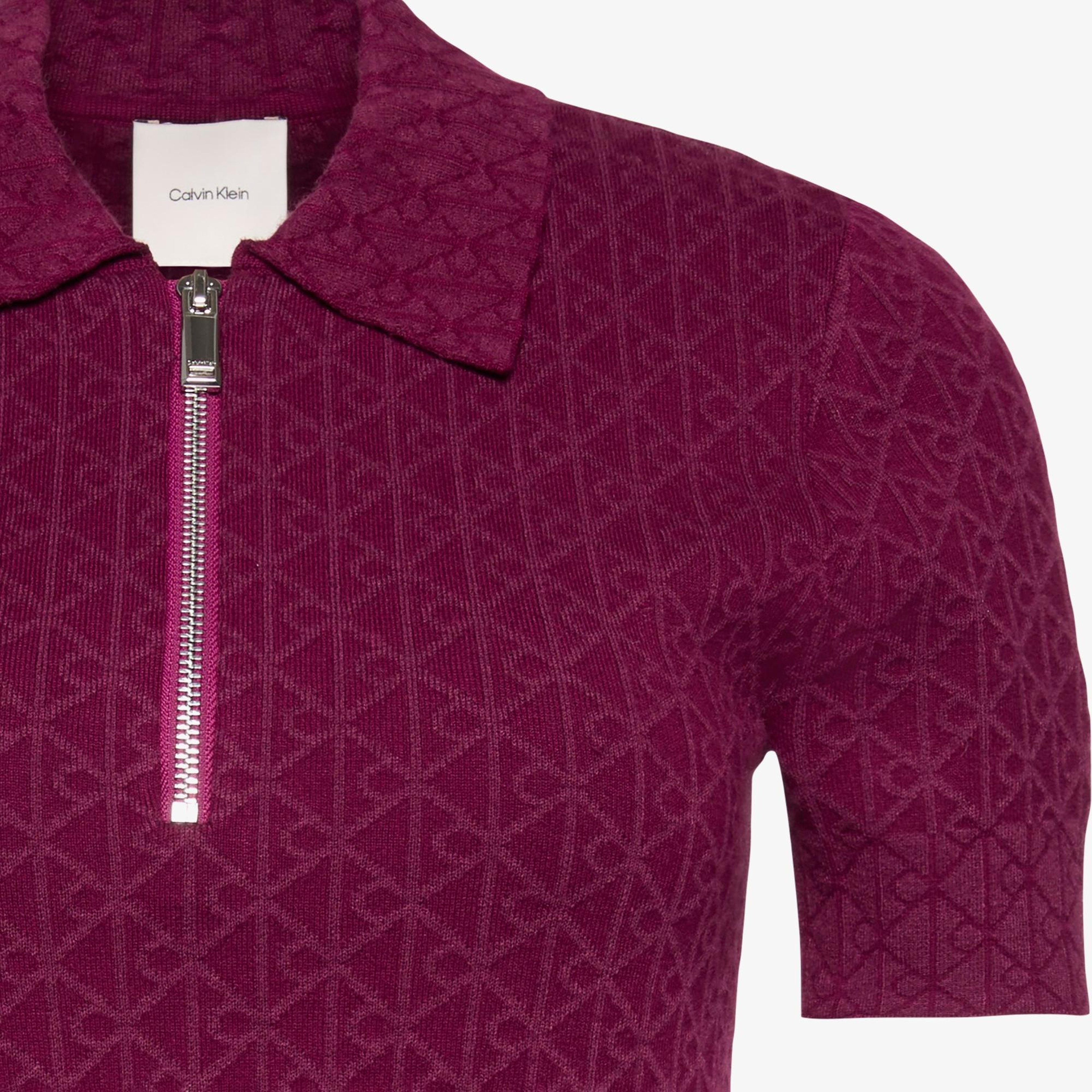Calvin Klein Textured Kadın Mor Polo