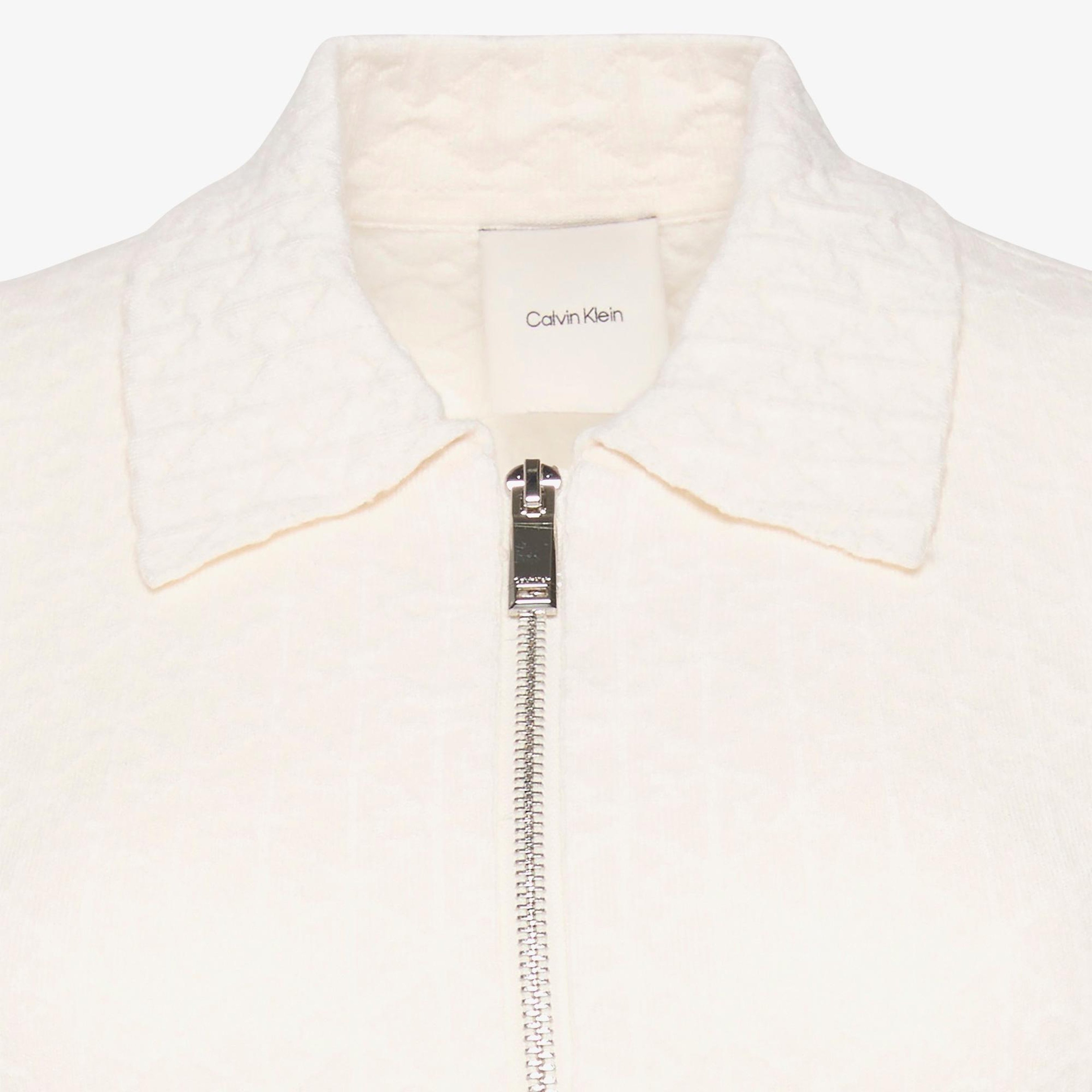 Calvin Klein Textured Kadın Beyaz Polo