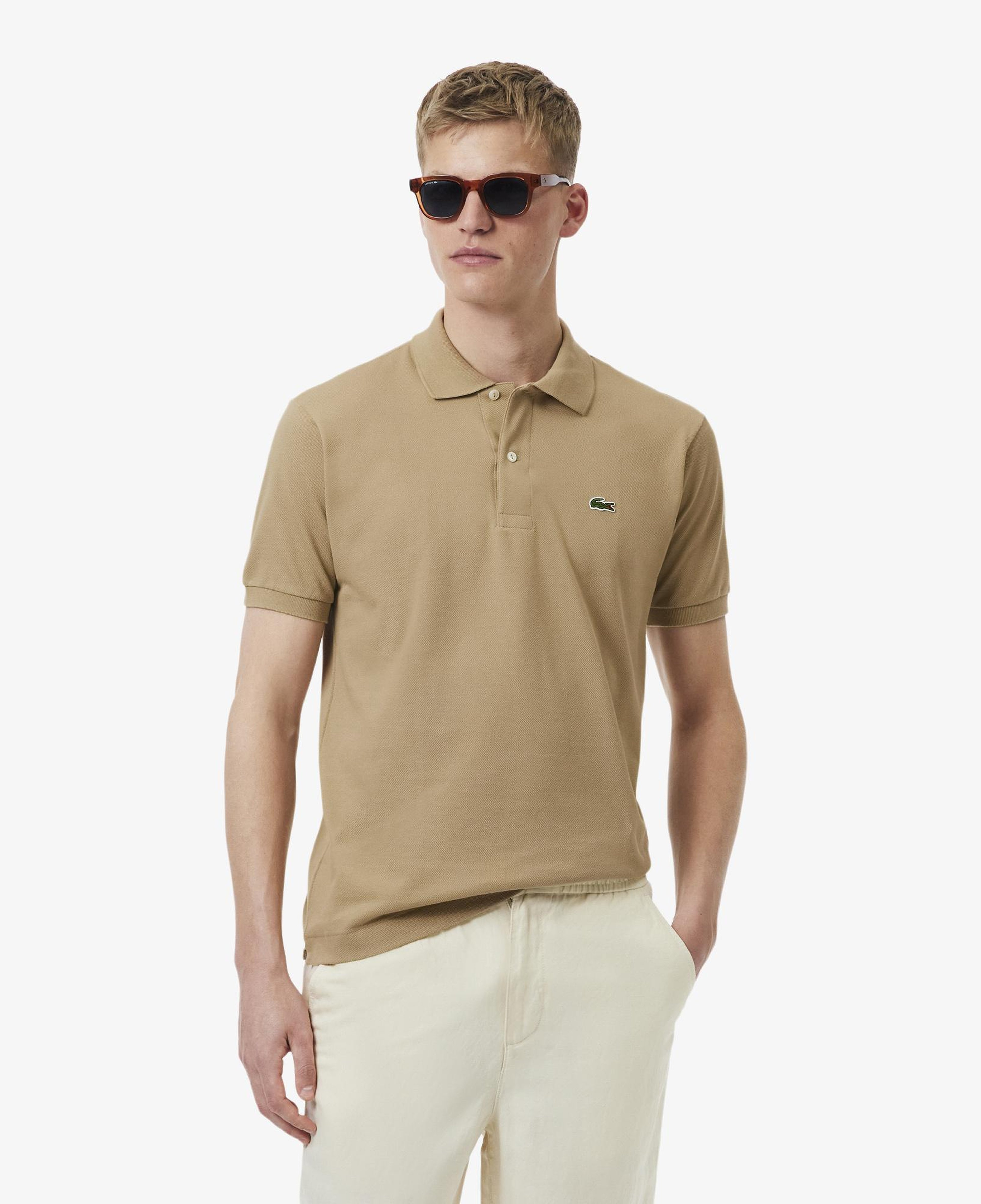 L.12.12 Erkek Classic Fit Açık Kahverengi Polo