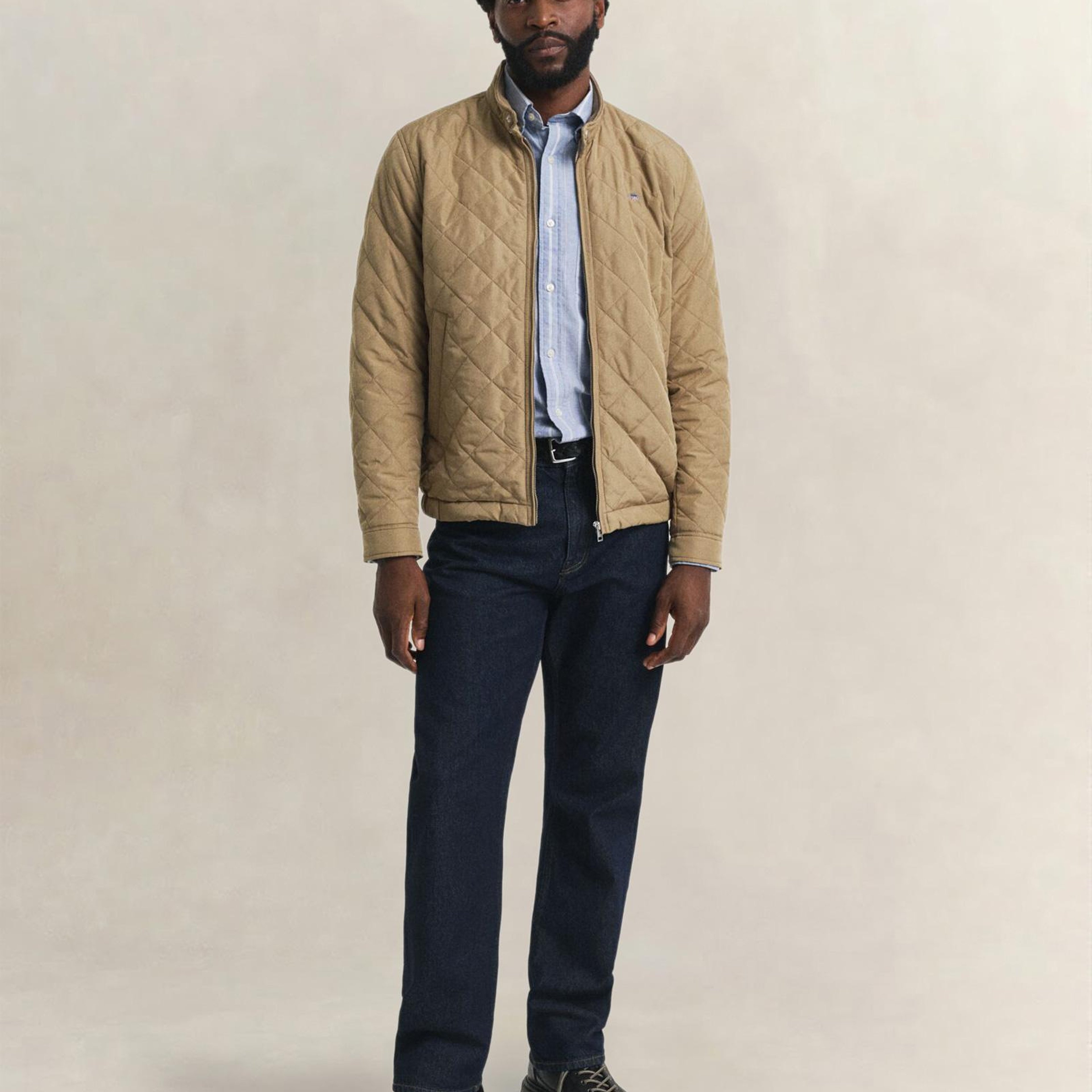 GANT Erkek Bej Regular Fit Fermuarlı Ceket