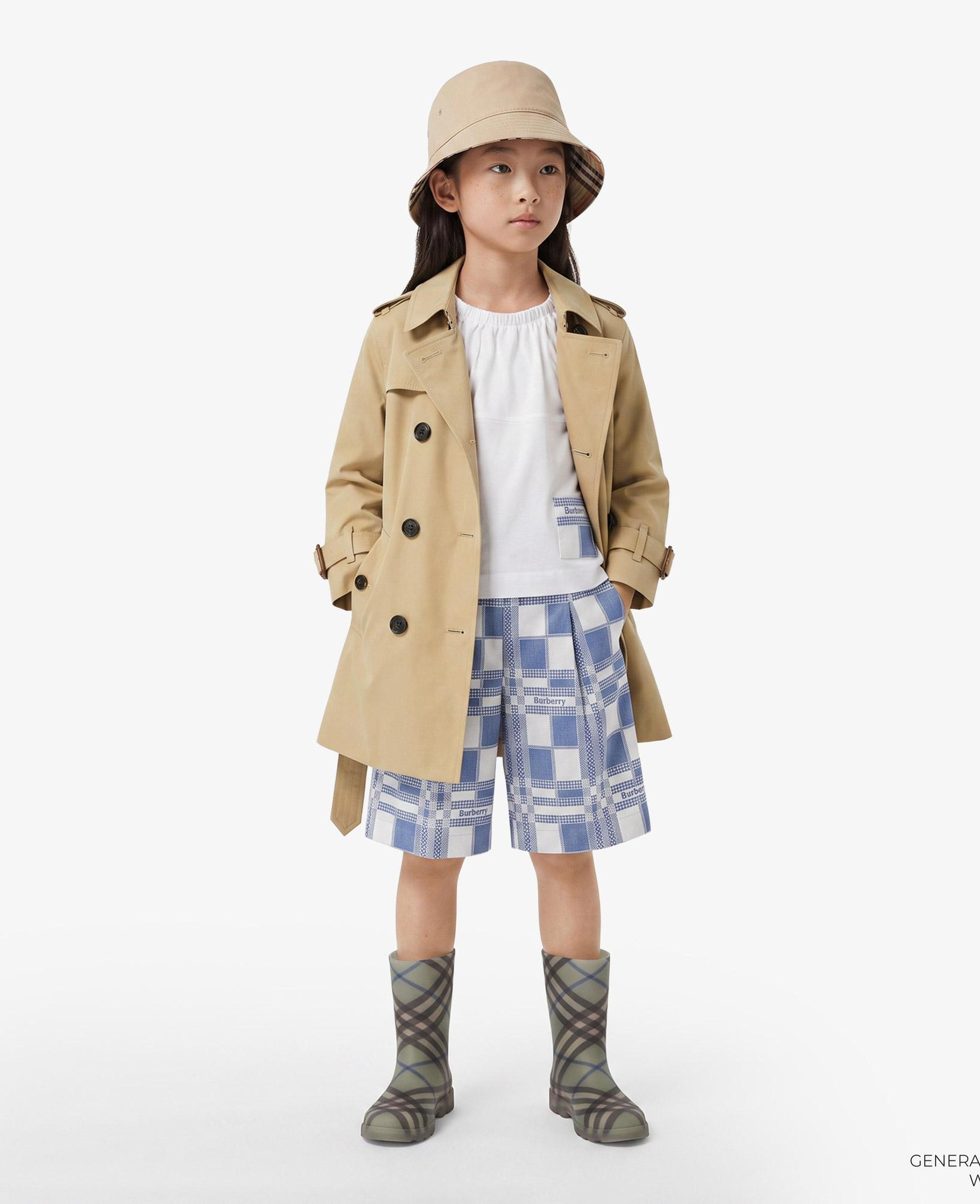 Burberry Mayfair Gabardine Çocuk Bej Trençkot