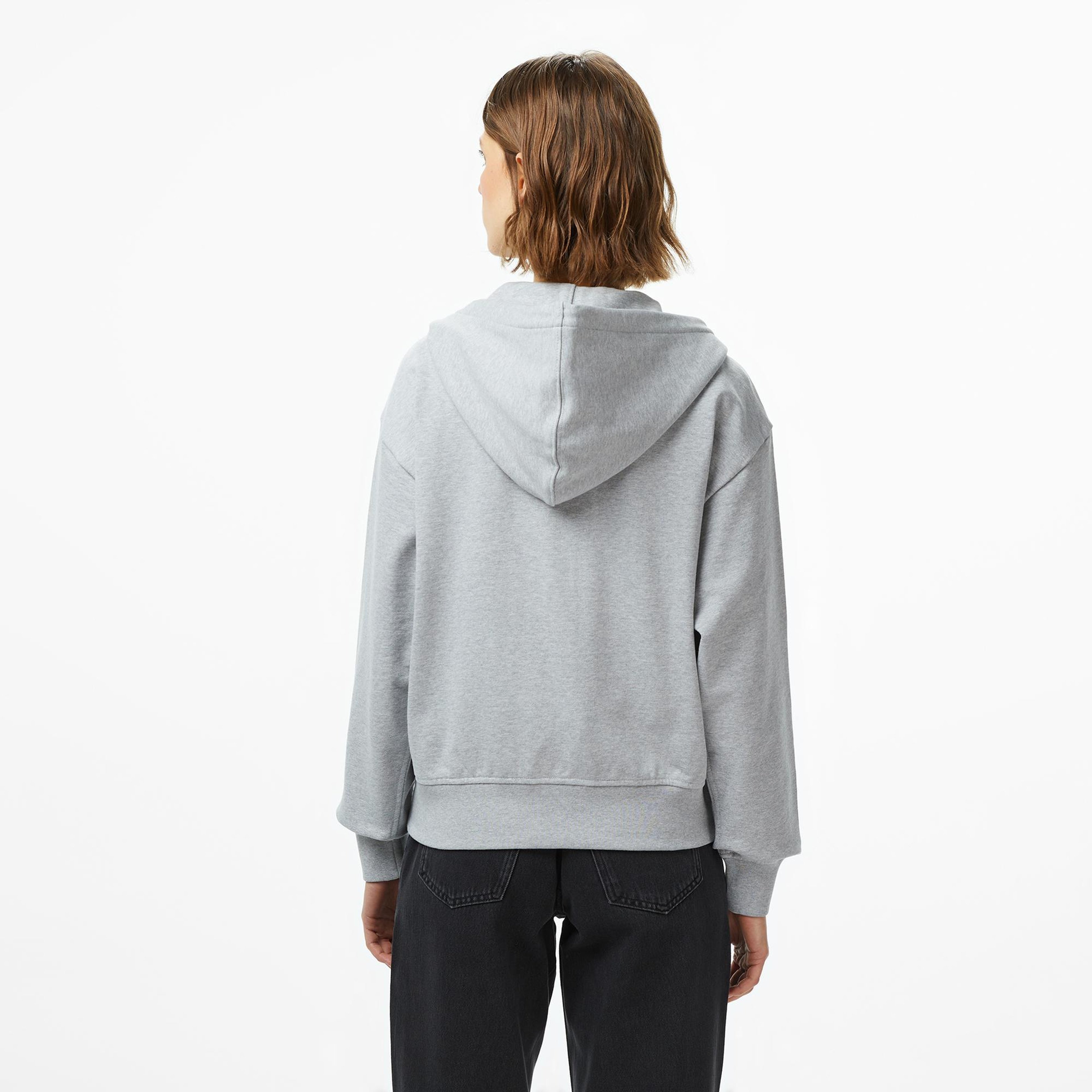 Calvin Klein Monologo French Terry Kadın Gri Sweatshirt