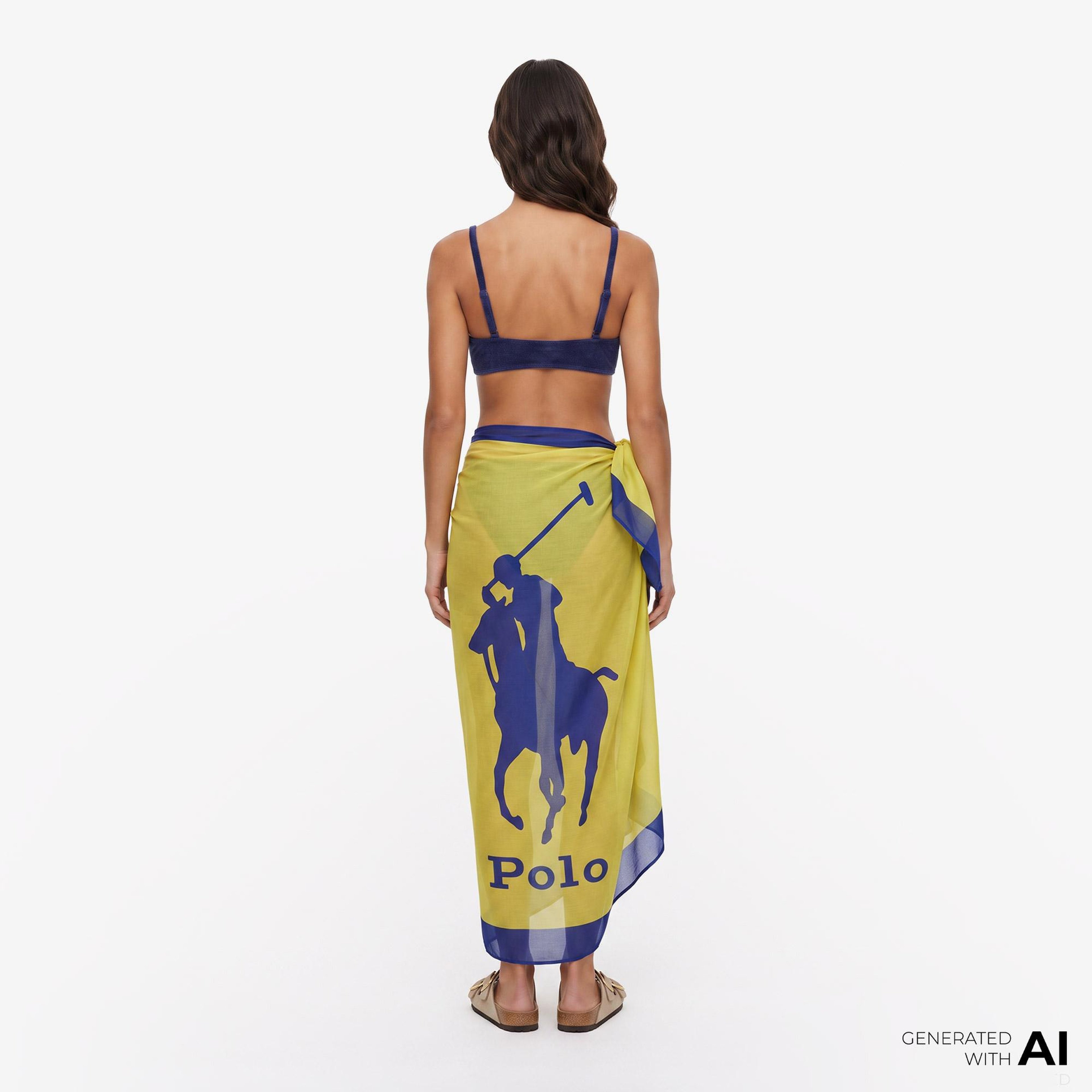 Polo Ralph Lauren Pony Long Modal Kadın Sarı Pareo