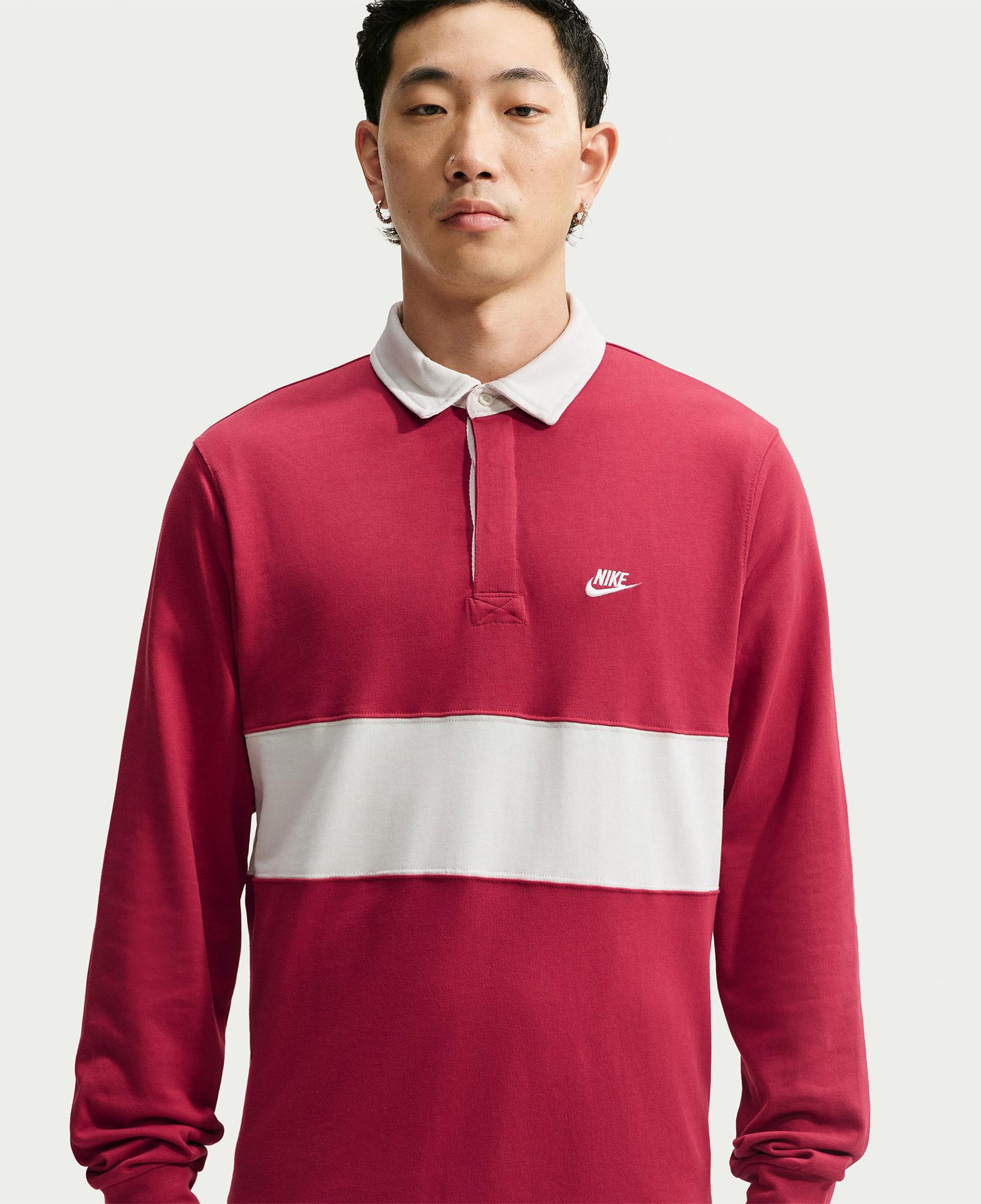 Nike Sportswear Club Rugby Erkek Pembe Polo