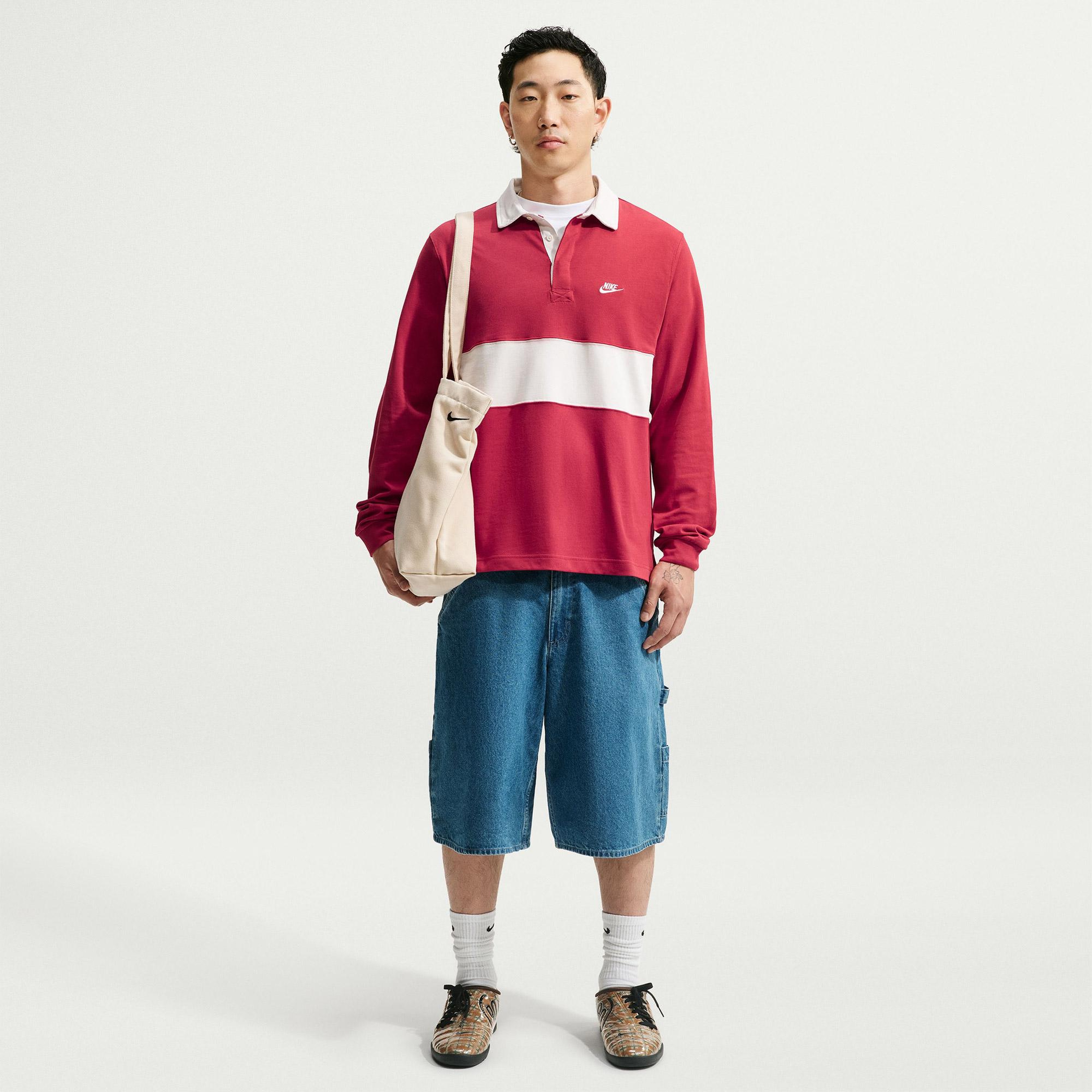 Nike Sportswear Club Rugby Erkek Pembe Polo