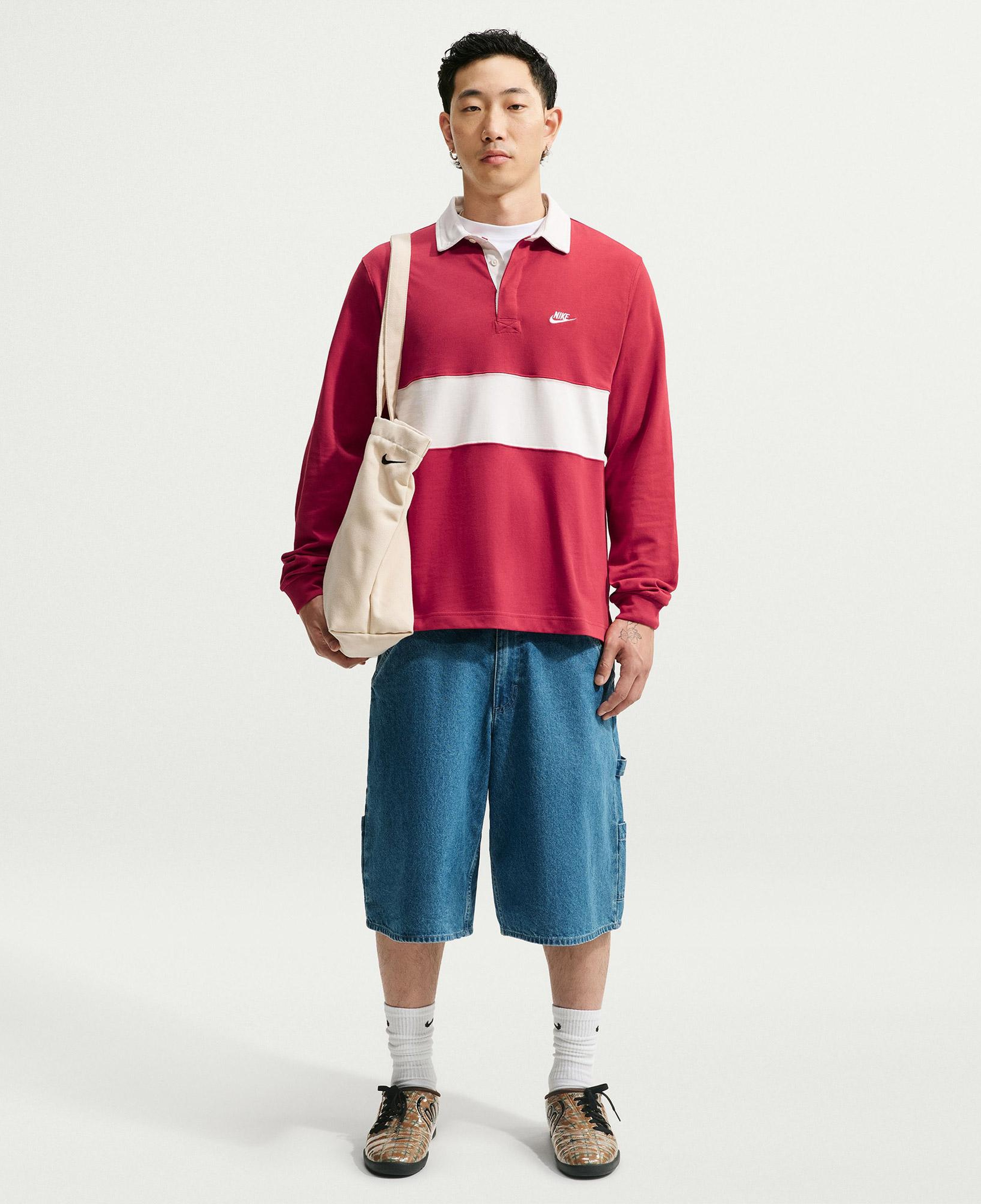 Nike Sportswear Club Rugby Erkek Pembe Polo