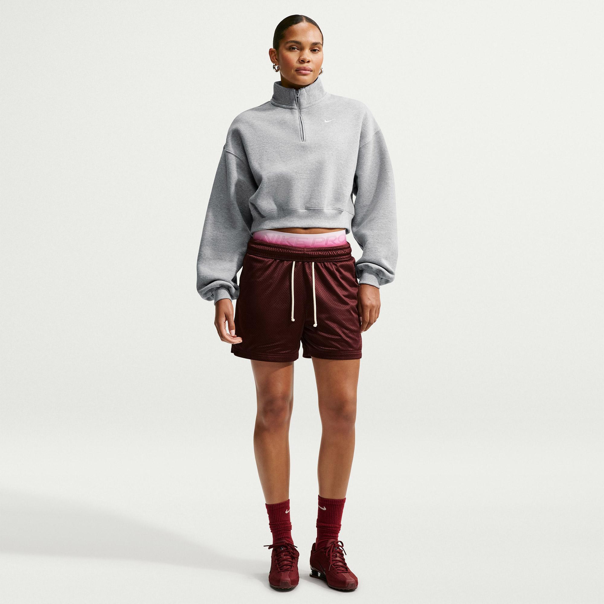 Nike Studio Fleece Kadın Gri Sweatshirt