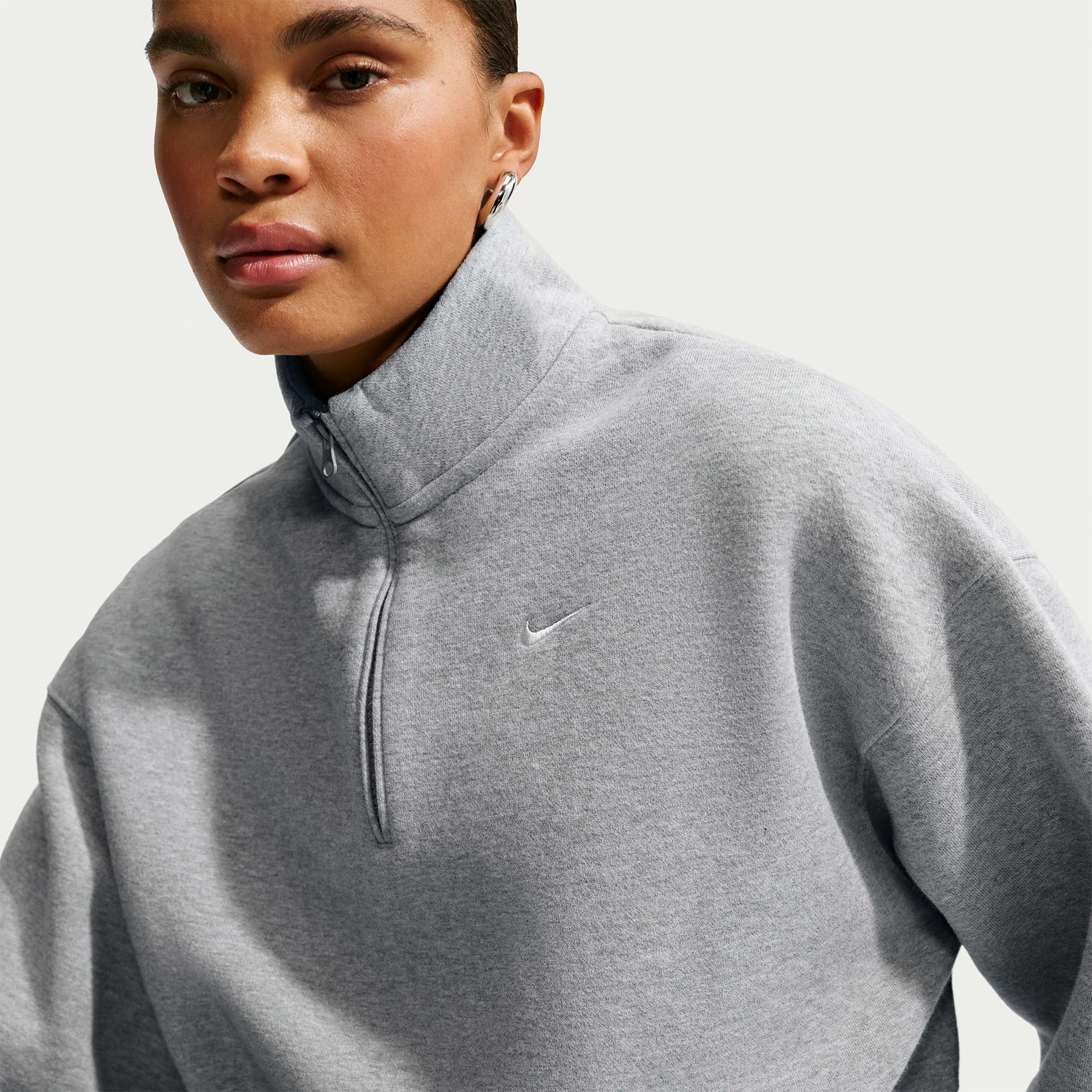 Nike Studio Fleece Kadın Gri Sweatshirt