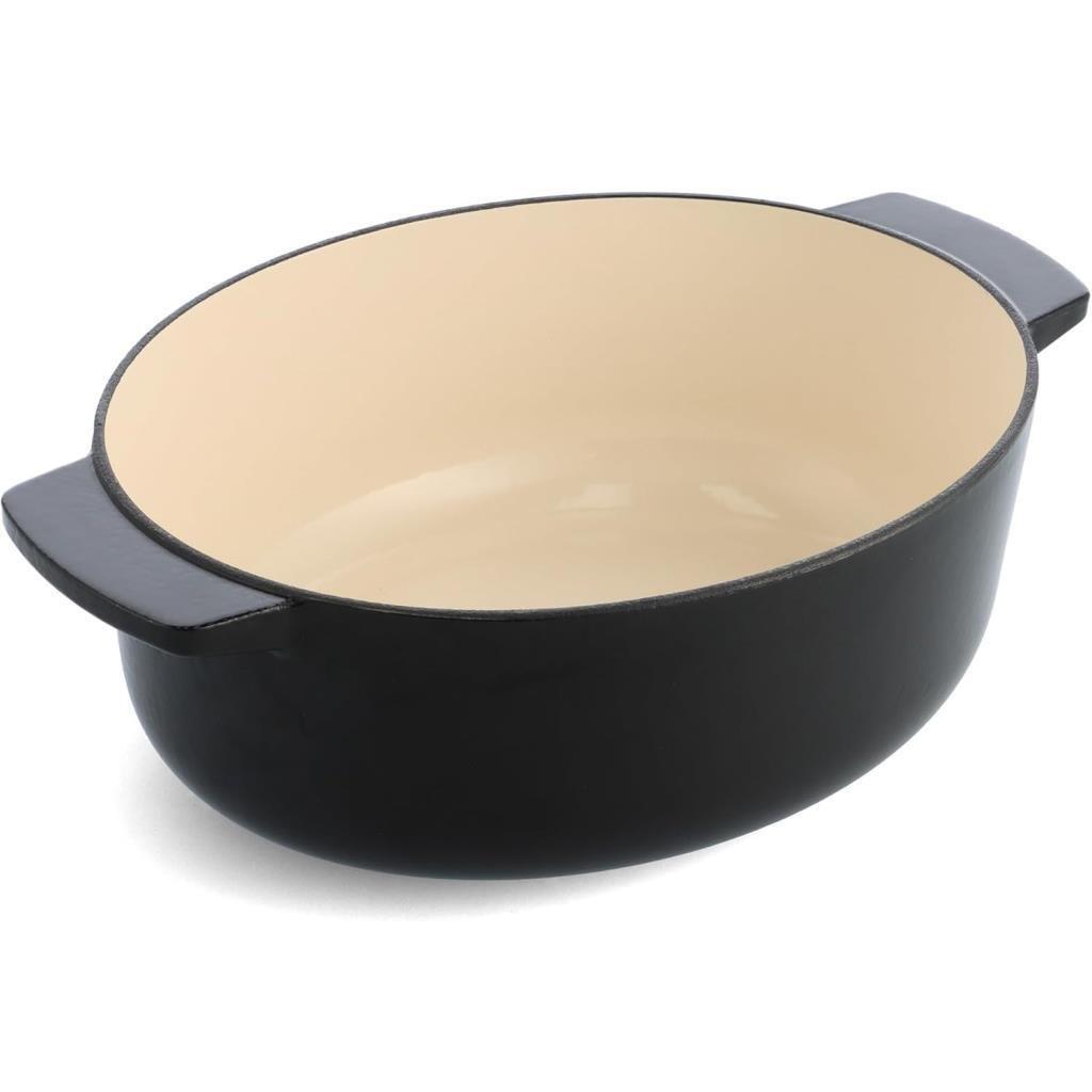 KitchenAid CC006064-001 5.6 Litre 30 cm. Oval Döküm Demir Tencere - Siyah