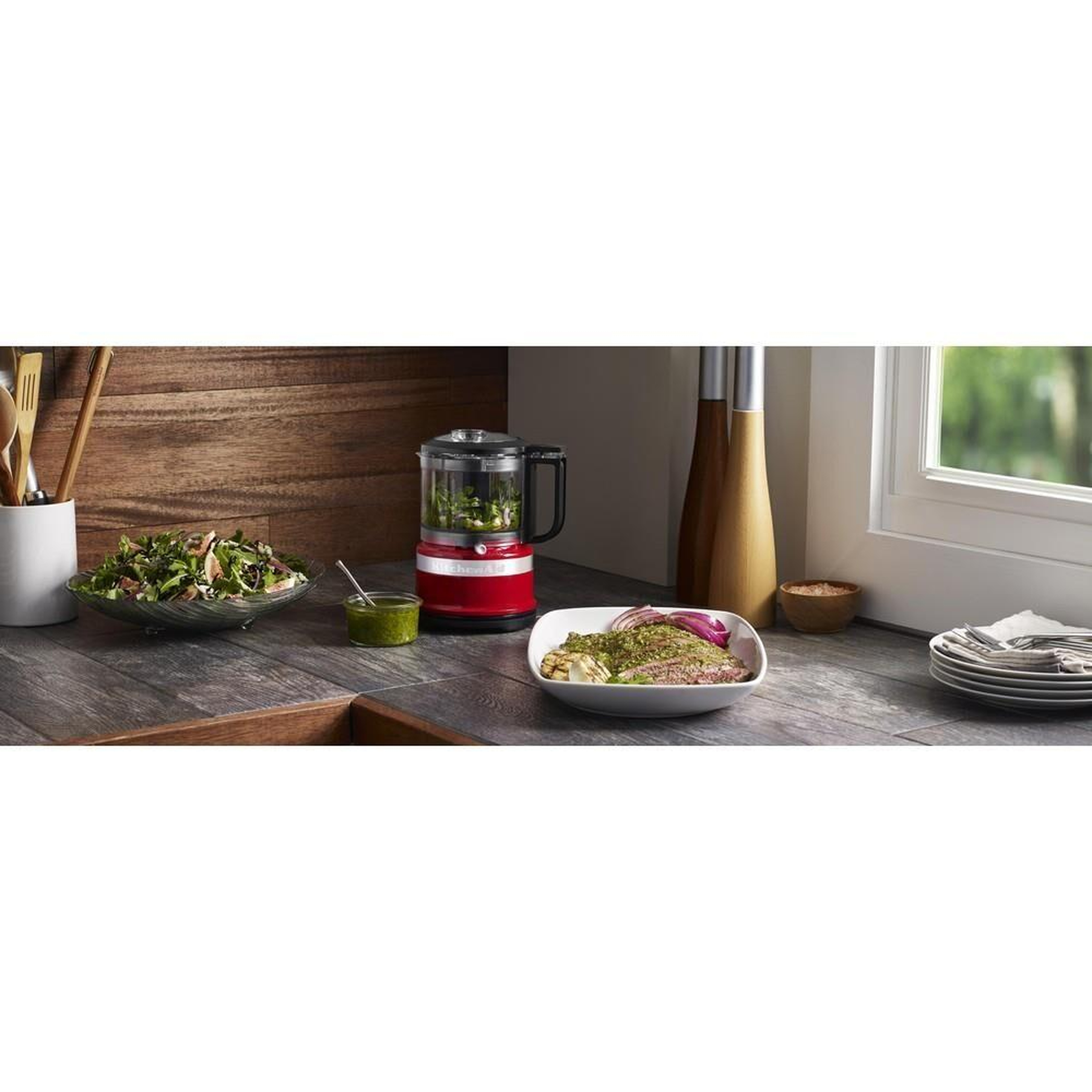KitchenAid 5KFC3516EER Empire Red 240W Mini Mutfak Robotu