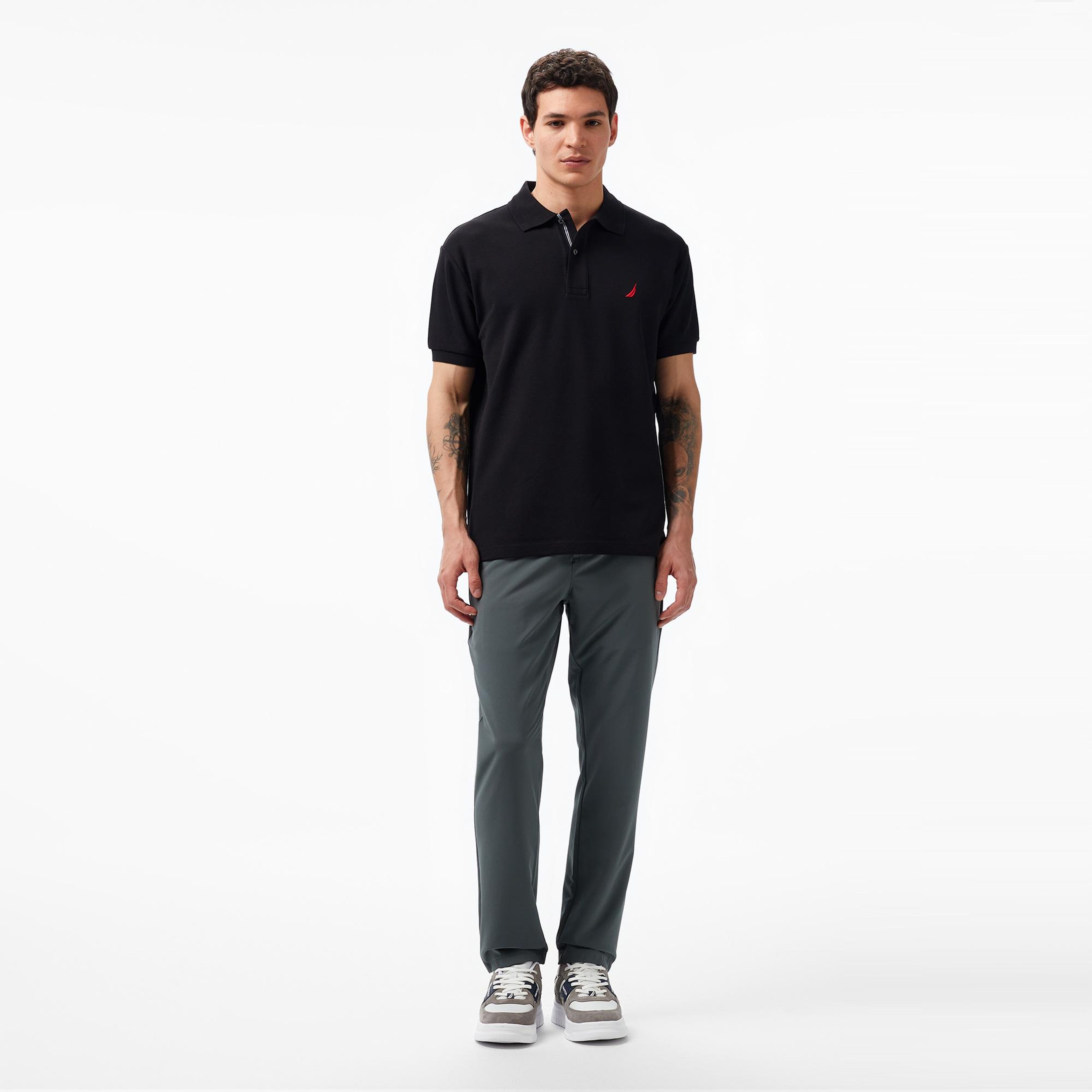 Nautica Erkek Siyah Classic Fit Kısa Kollu Polo