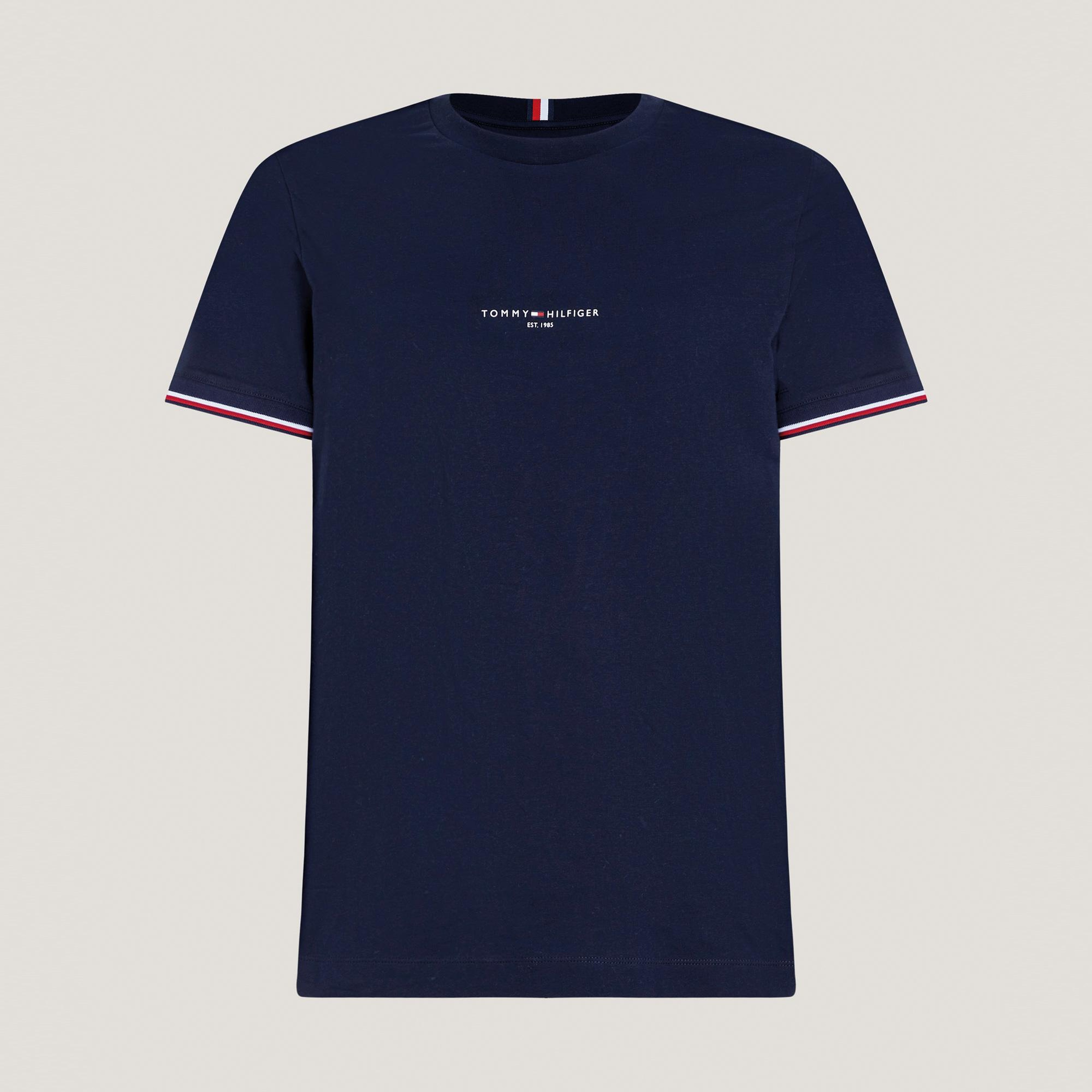 Tommy Hilfiger Logo Tipped Erkek Lacivert T-Shirt
