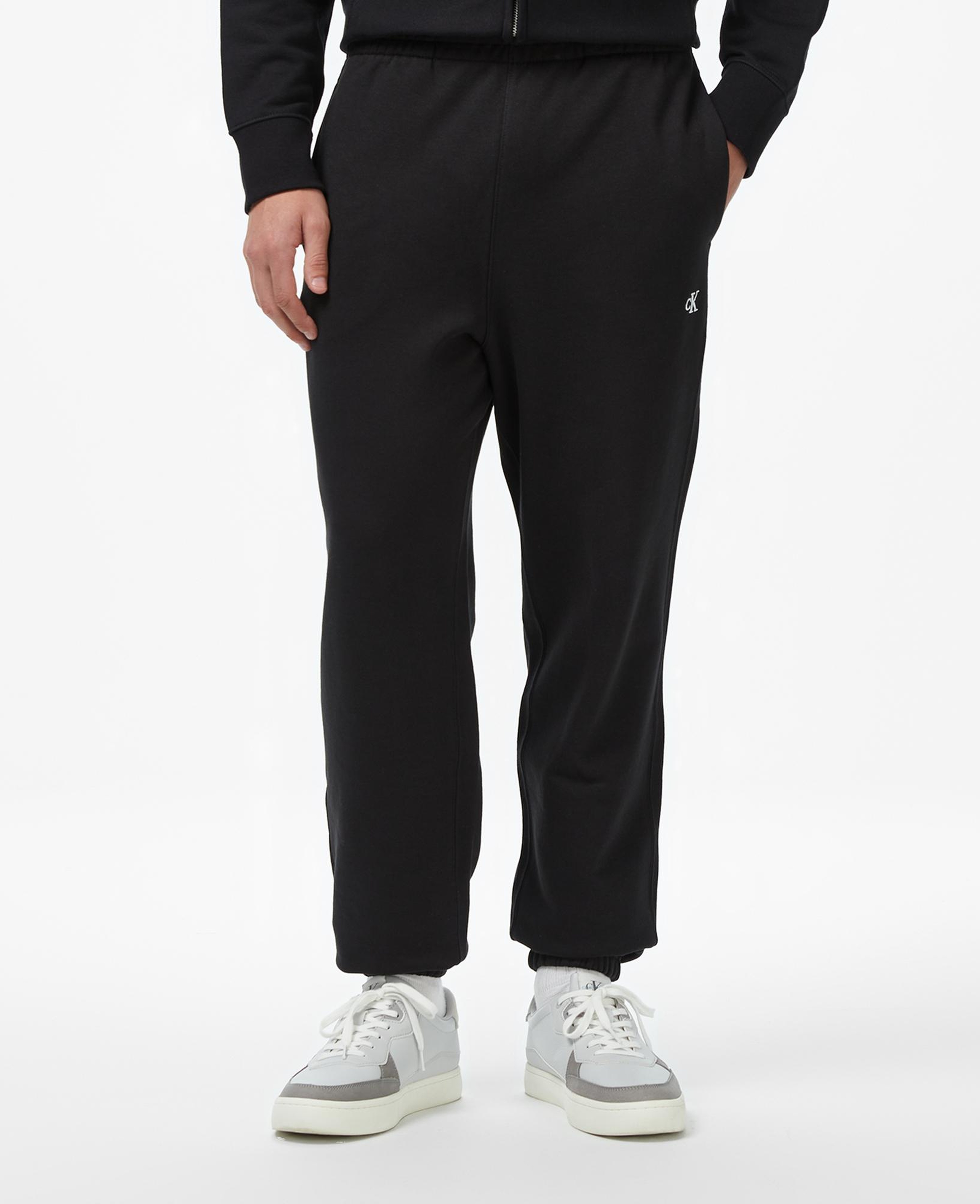 Calvin Klein Terry Monogram Jogger Erkek Siyah Eşofman Altı