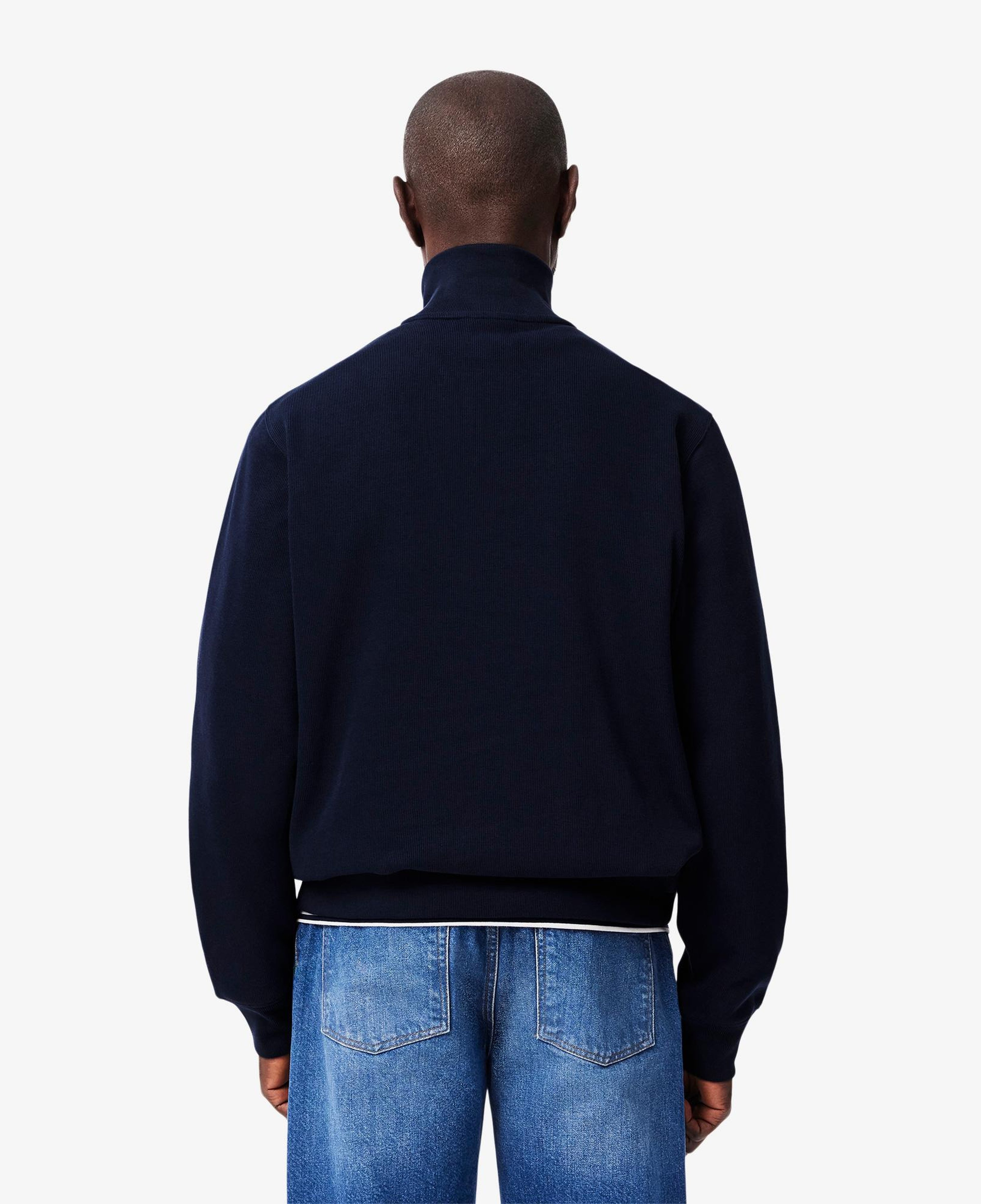 Lacoste Erkek Classic Fit Yarım Fermuarlı Lacivert Sweatshirt