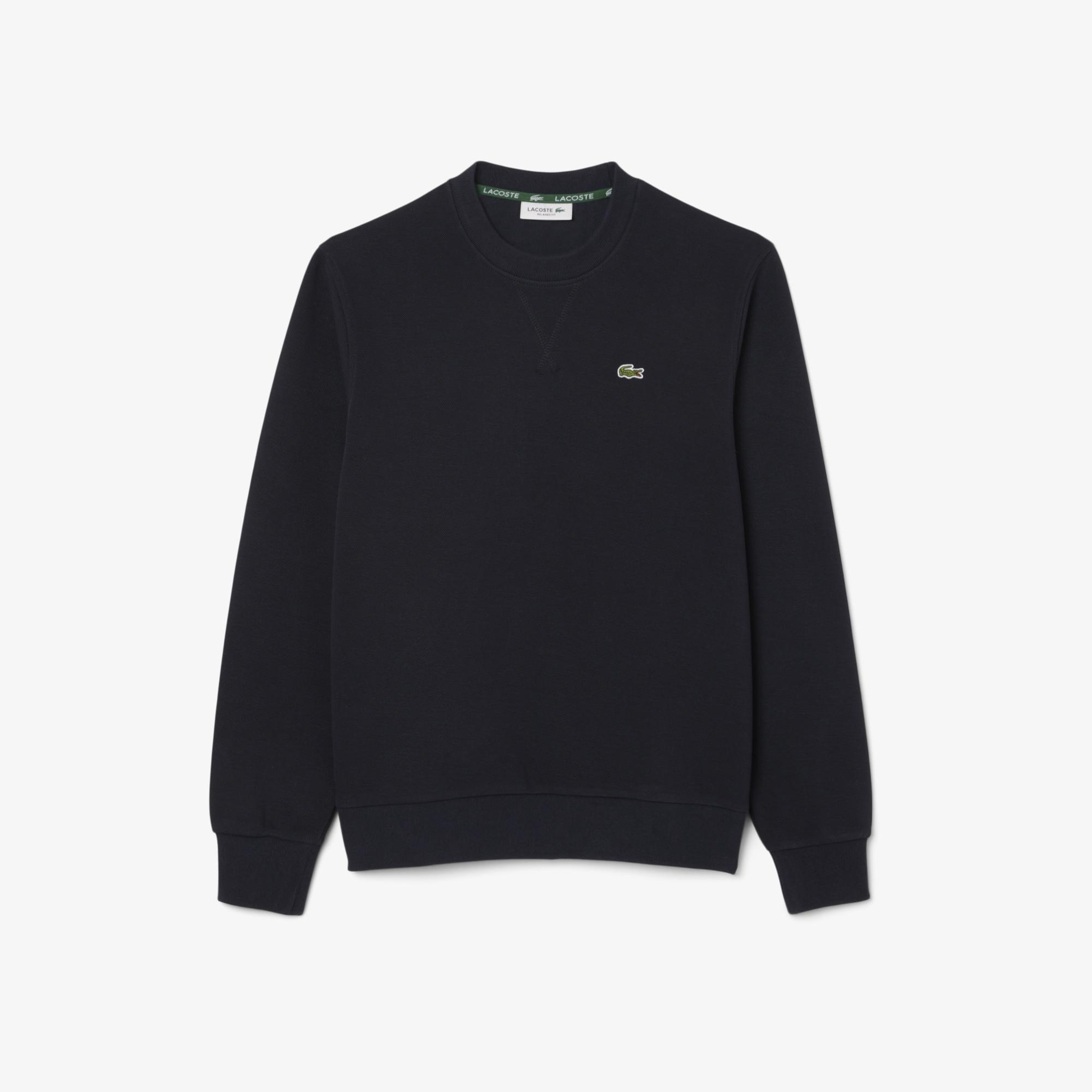 Lacoste Kadın Relaxed Fit Bisiklet Yaka Lacivert Sweatshirt