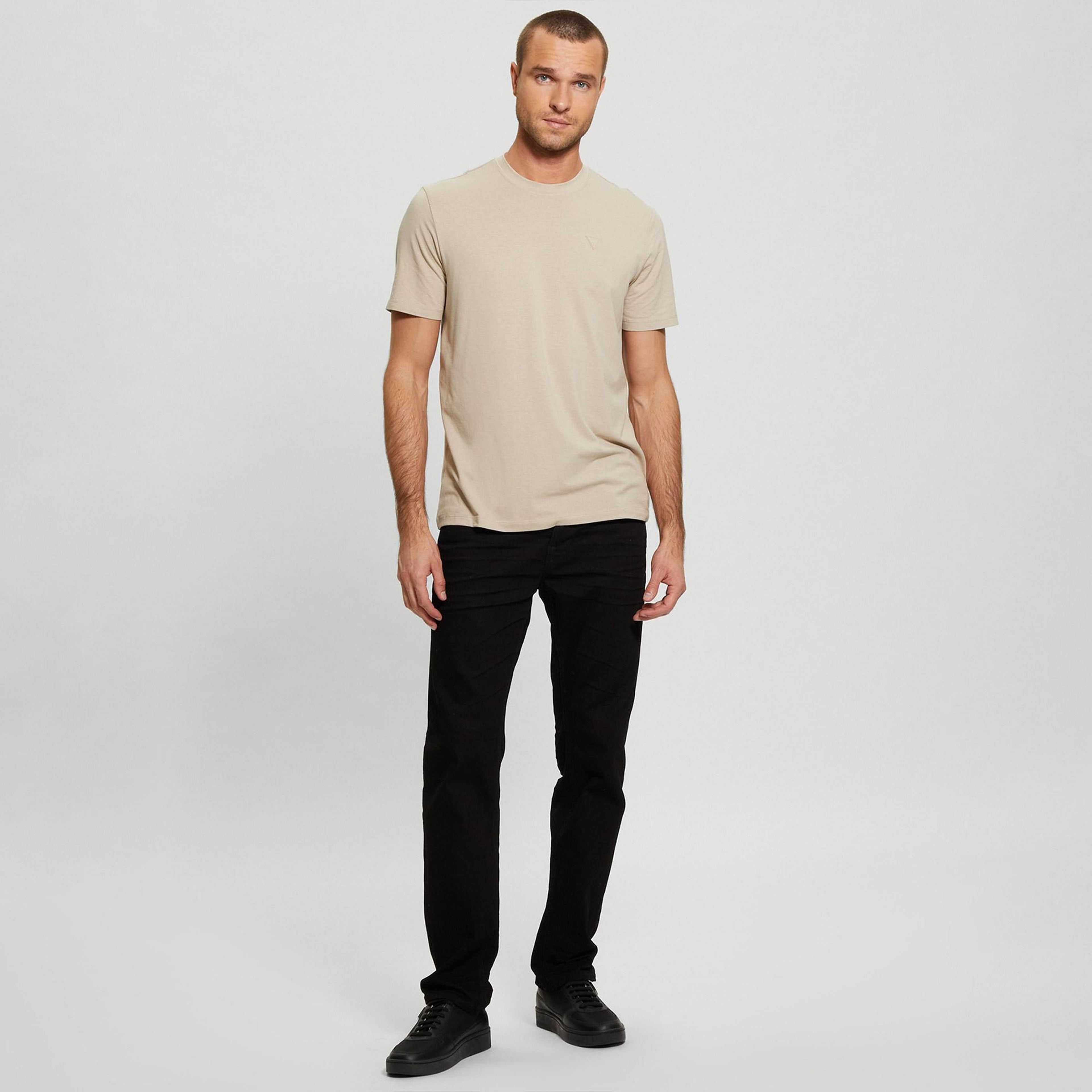 Guess Hedley Modal Erkek Bej T-Shirt
