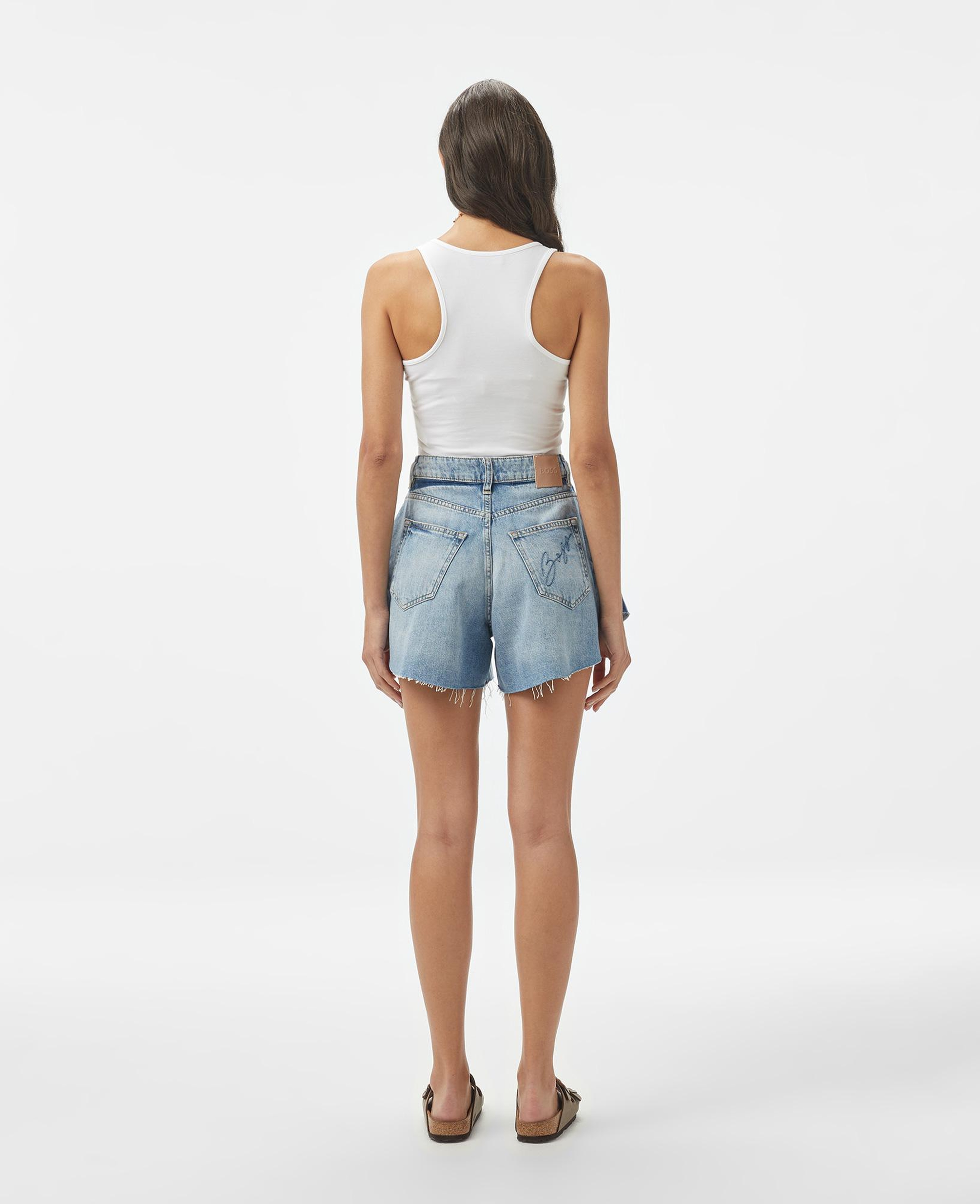 Boss Kadın Mavi Denim Şort