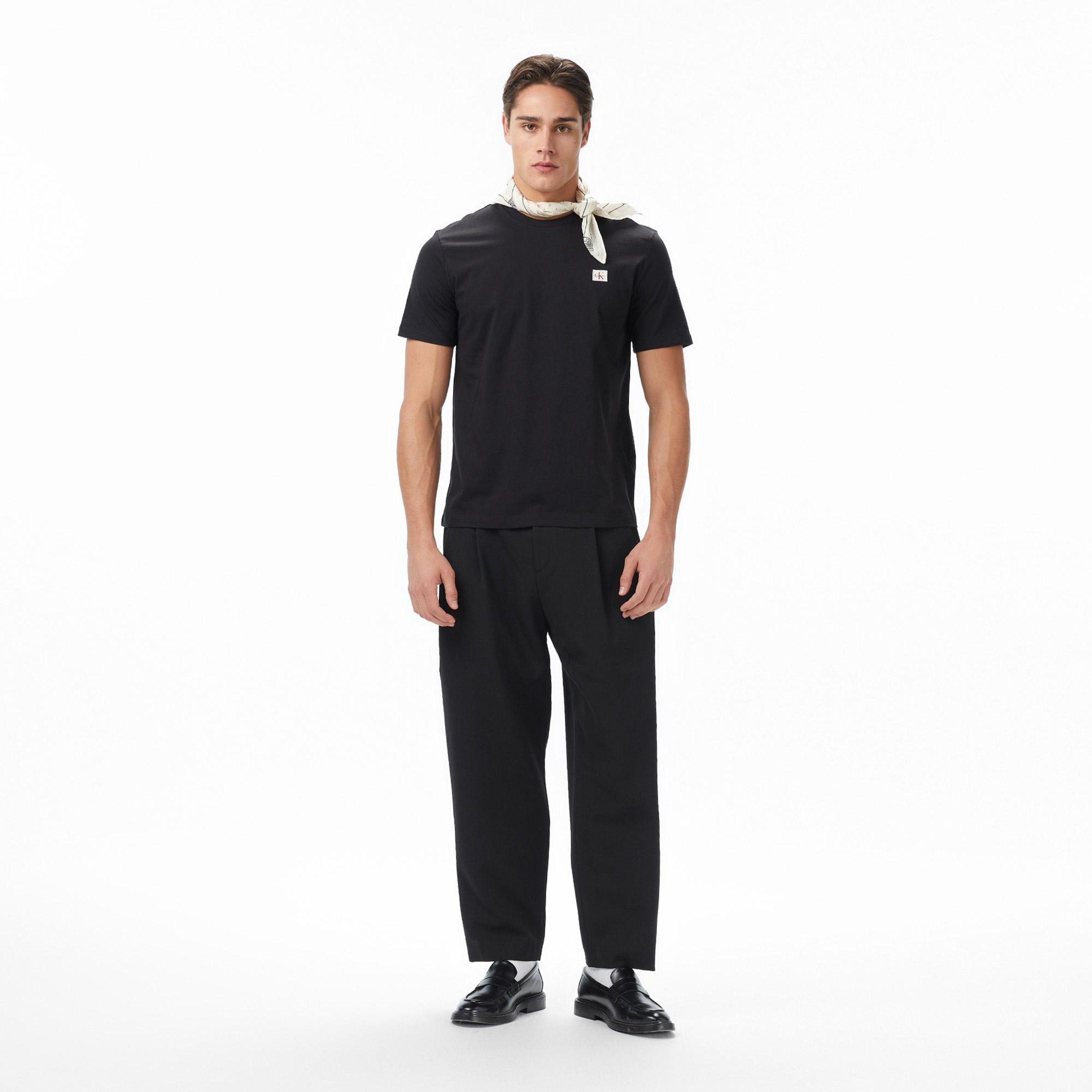 Calvin Klein Woven Label 2'li Erkek Siyah T-Shirt
