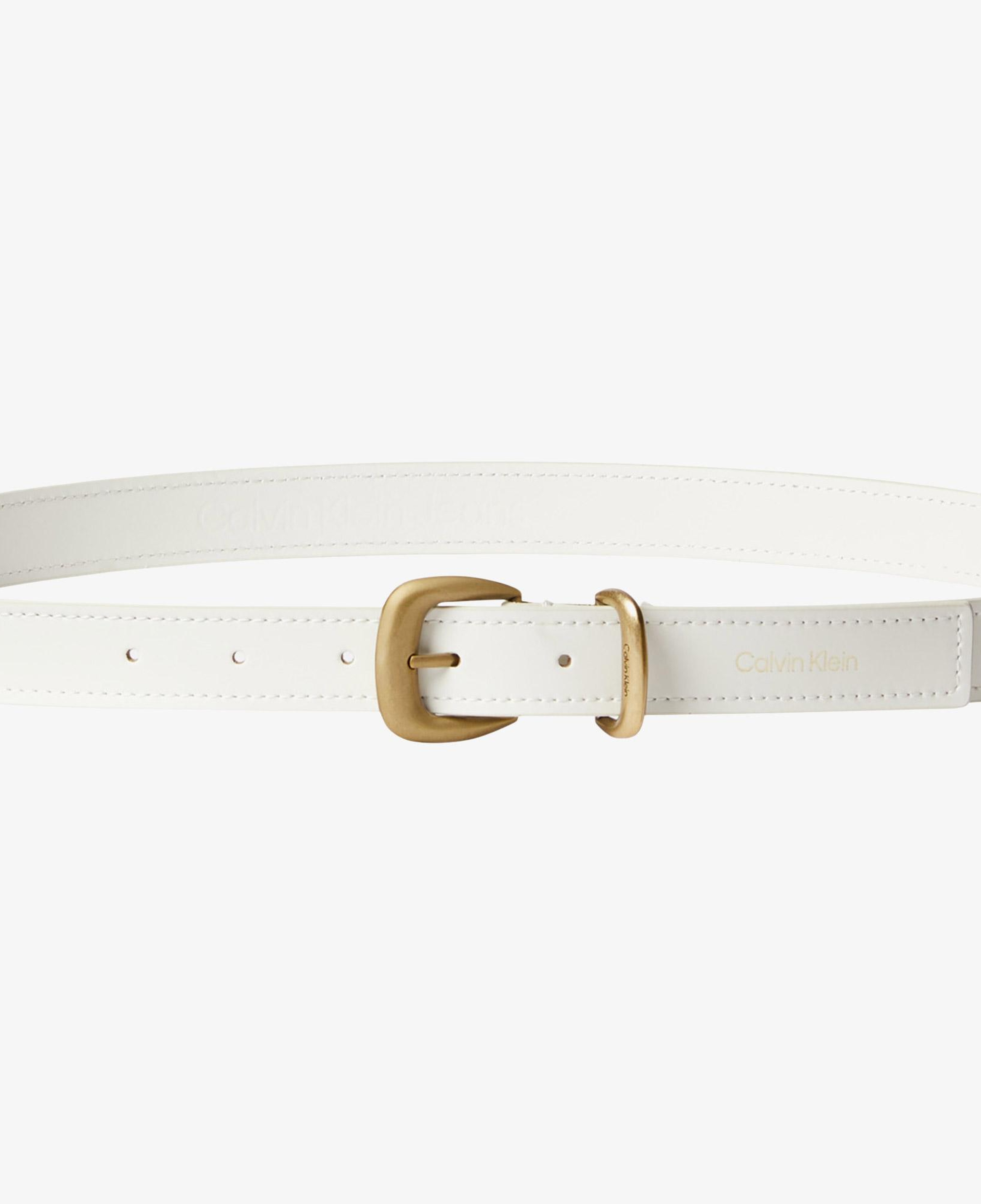 Calvin Klein 2 Piece Logo Buckle Kadın Beyaz Kemer