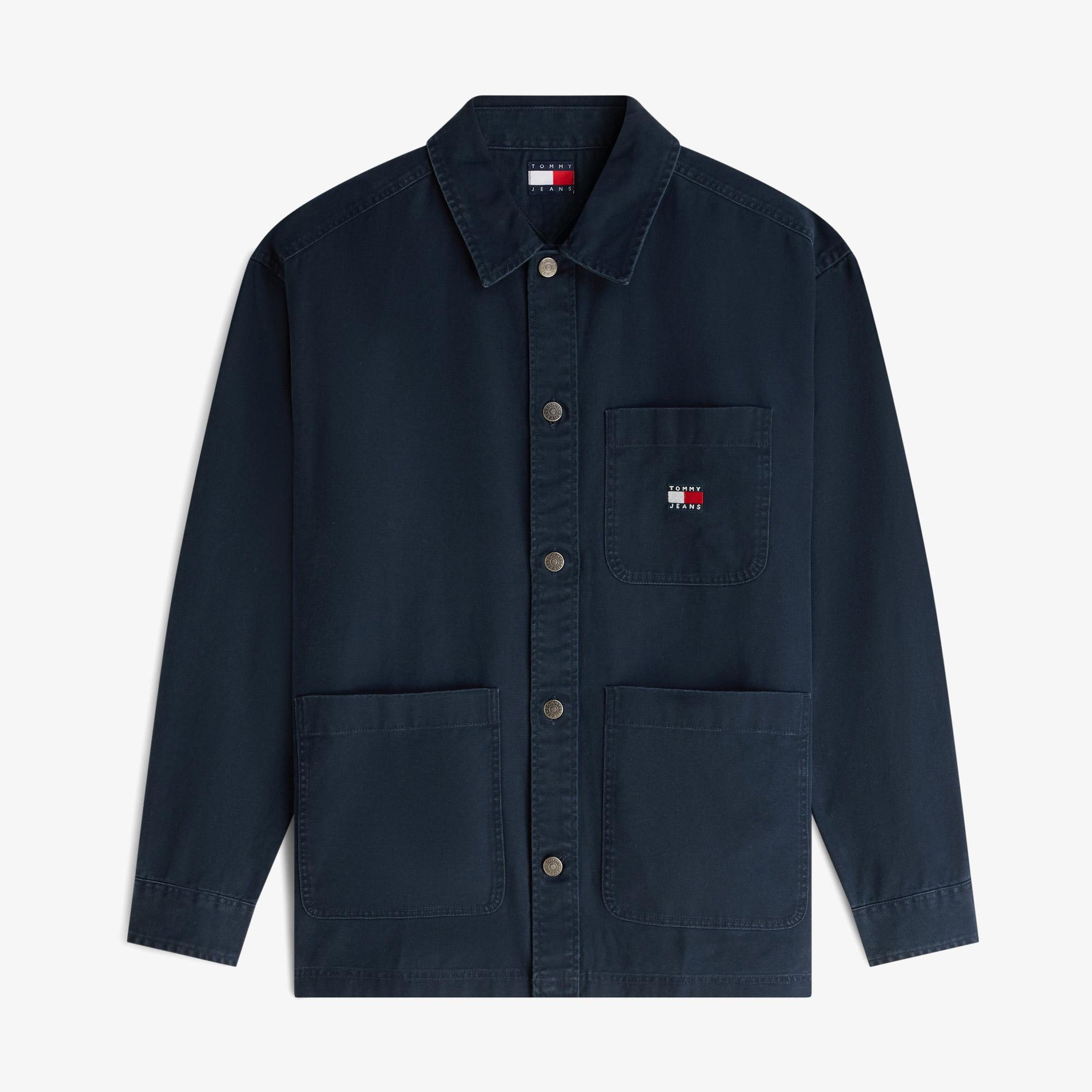 Tommy Hilfiger Overshirt Erkek Lacivert Gömlek