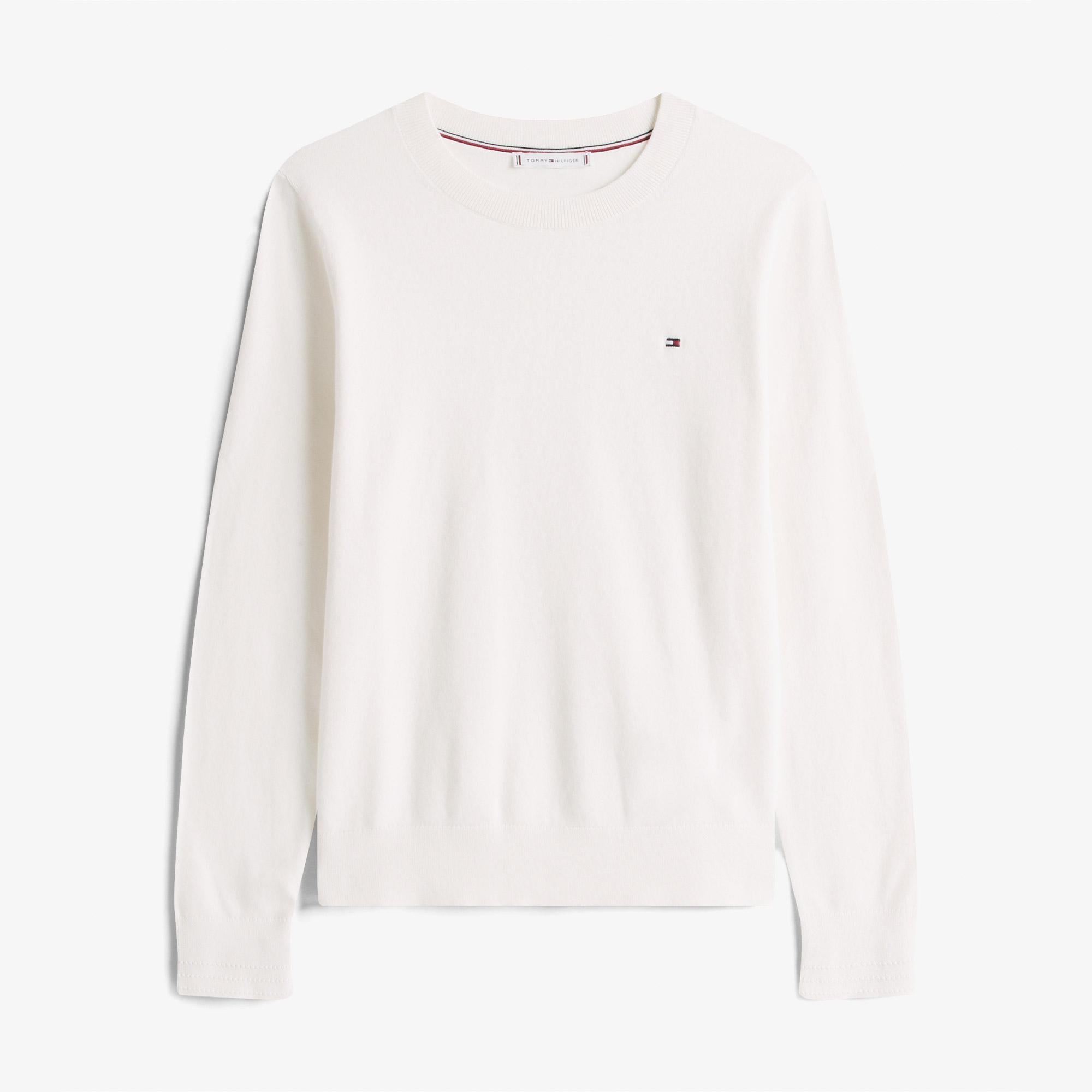 Tommy Hilfiger Stitch Kadın Beyaz Kazak