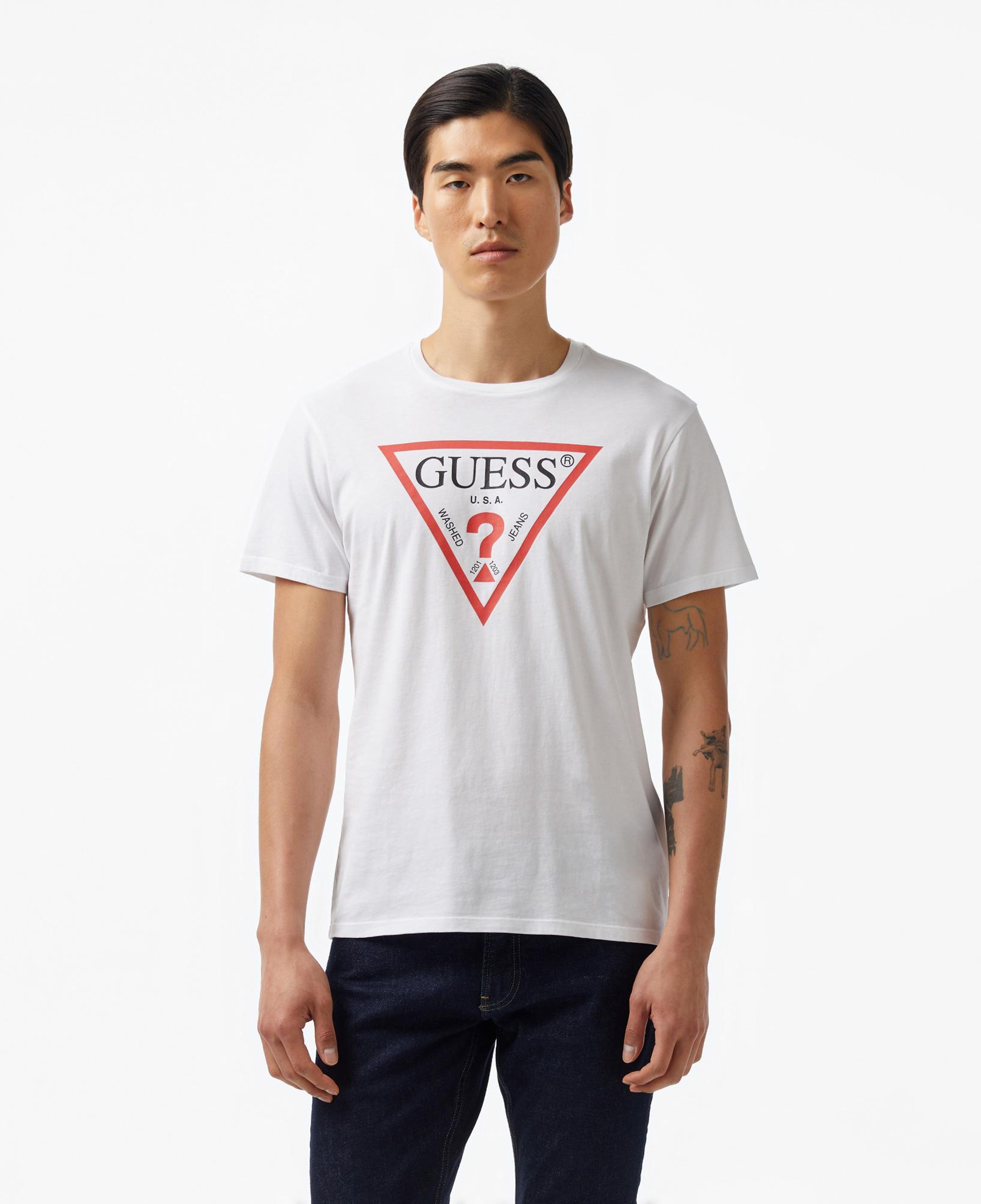 Guess Logombed 160 Erkek Beyaz T-Shirt
