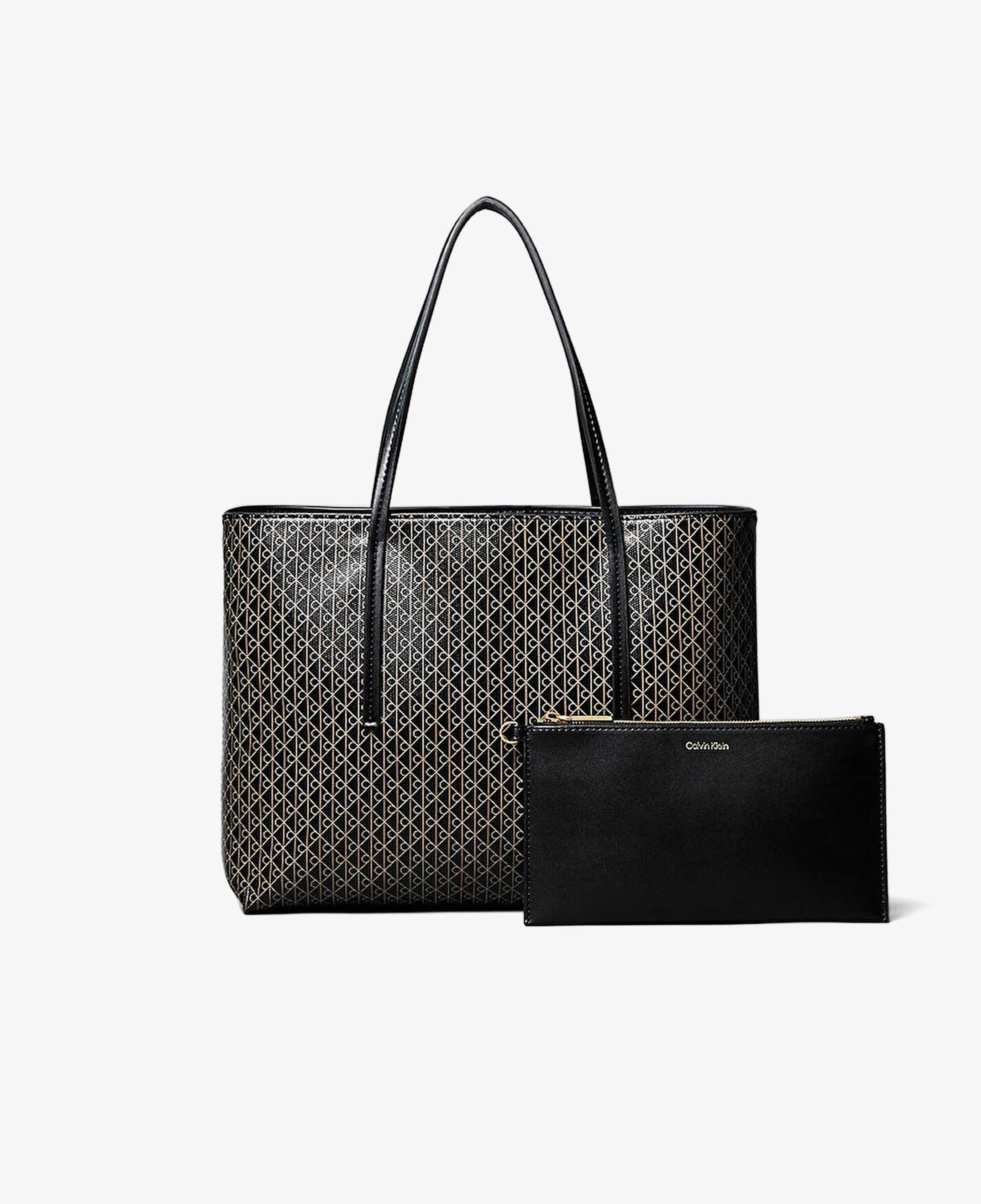 Calvin Klein Emblem Pouch Kadın Siyah Tote El Çantası