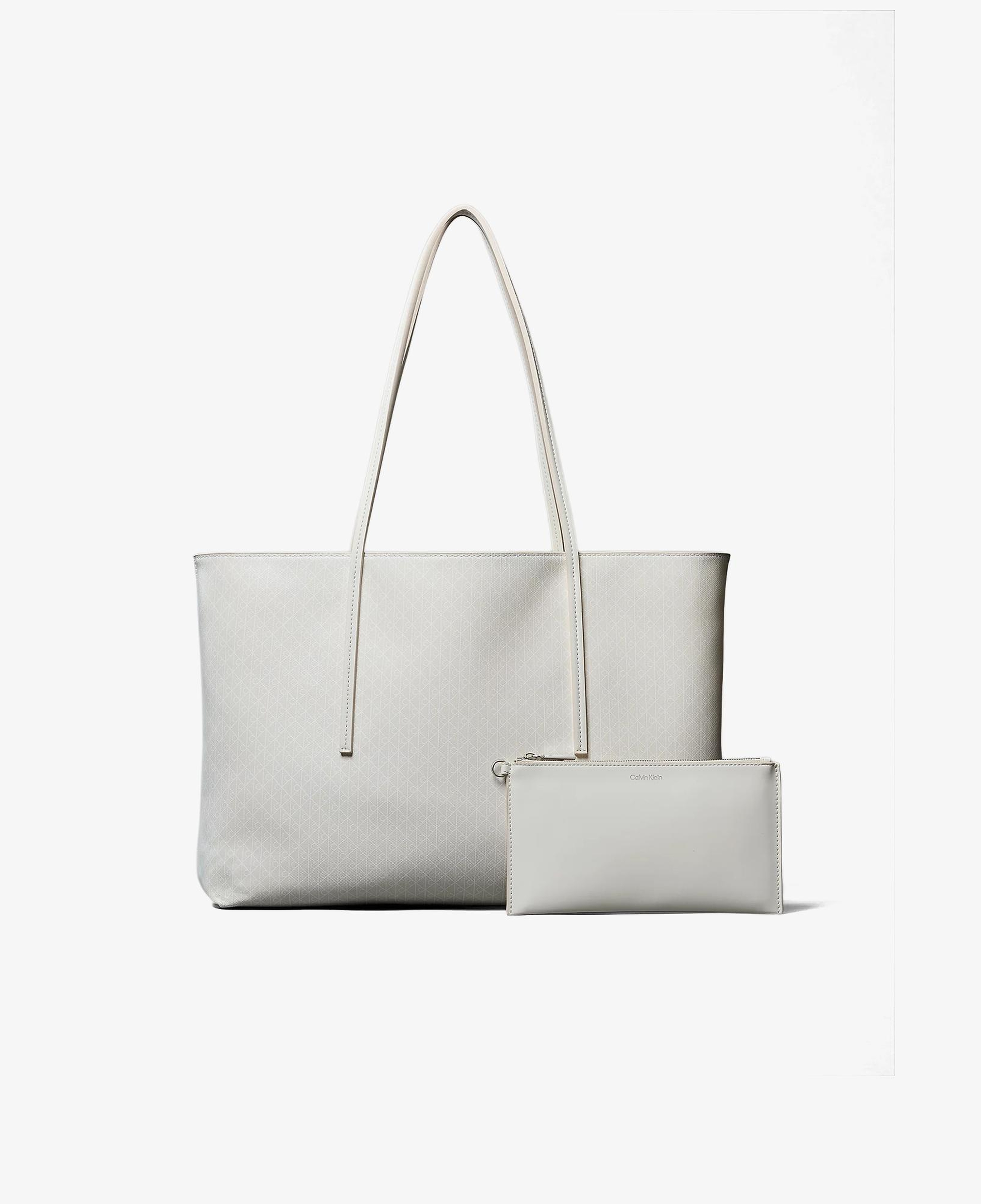 Calvin Klein Emblem Pouch Kadın Beyaz Tote El Çantası