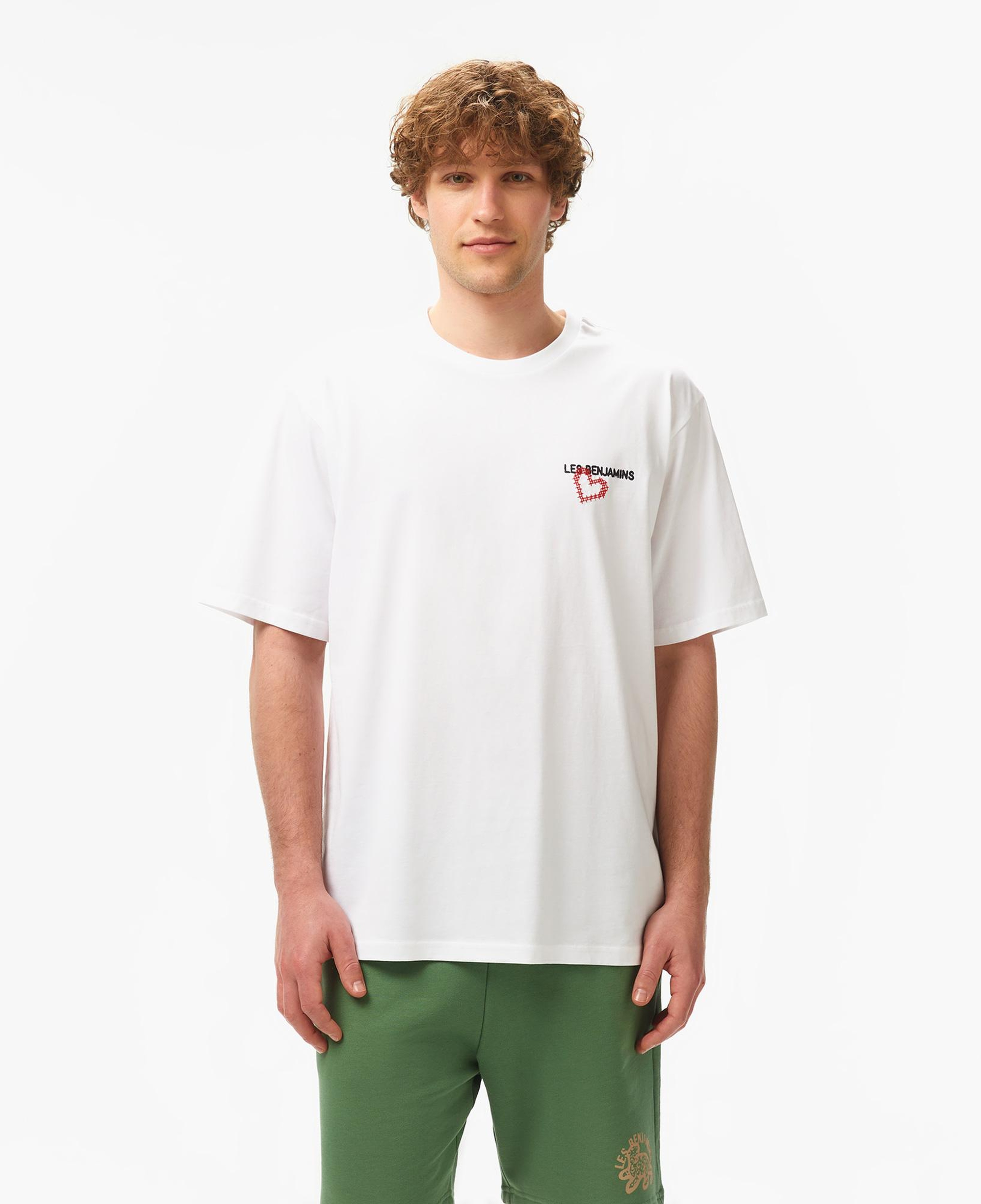 Les Benjamins Relaxed 024 Erkek Beyaz T-Shirt
