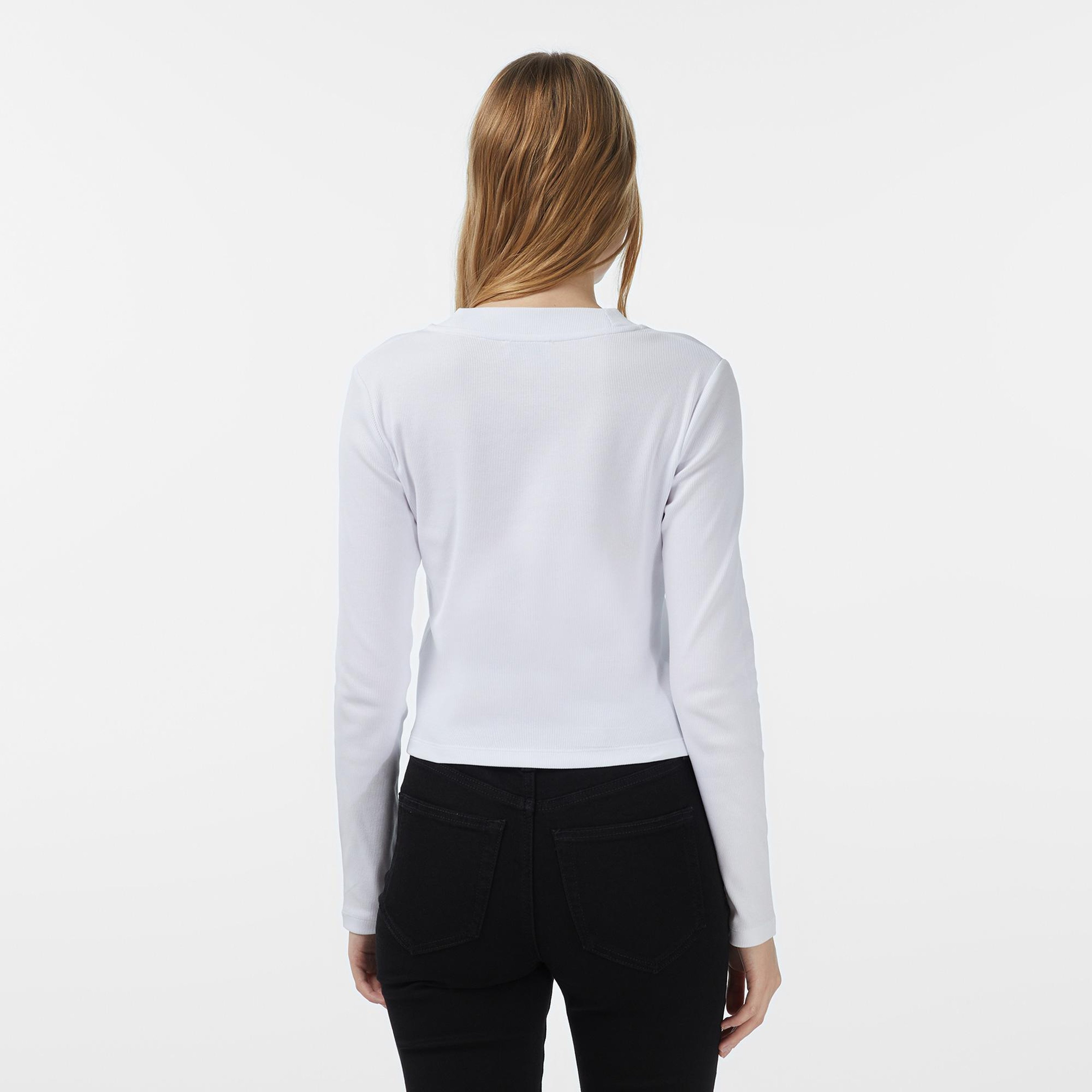 Calvin Klein Monologo Baby Kadın Beyaz T-Shirt